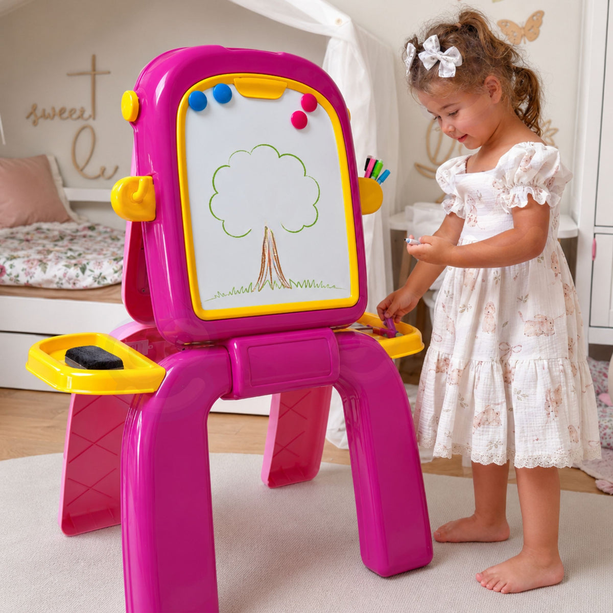 Woopie 2-in-1 dubbelzijdig schilderbord