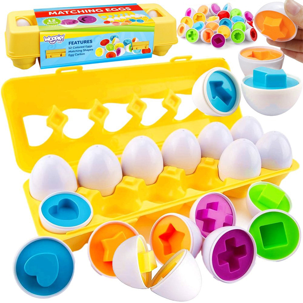 Woopie Montessori Egg Puzzle - Match Shapes And Colors