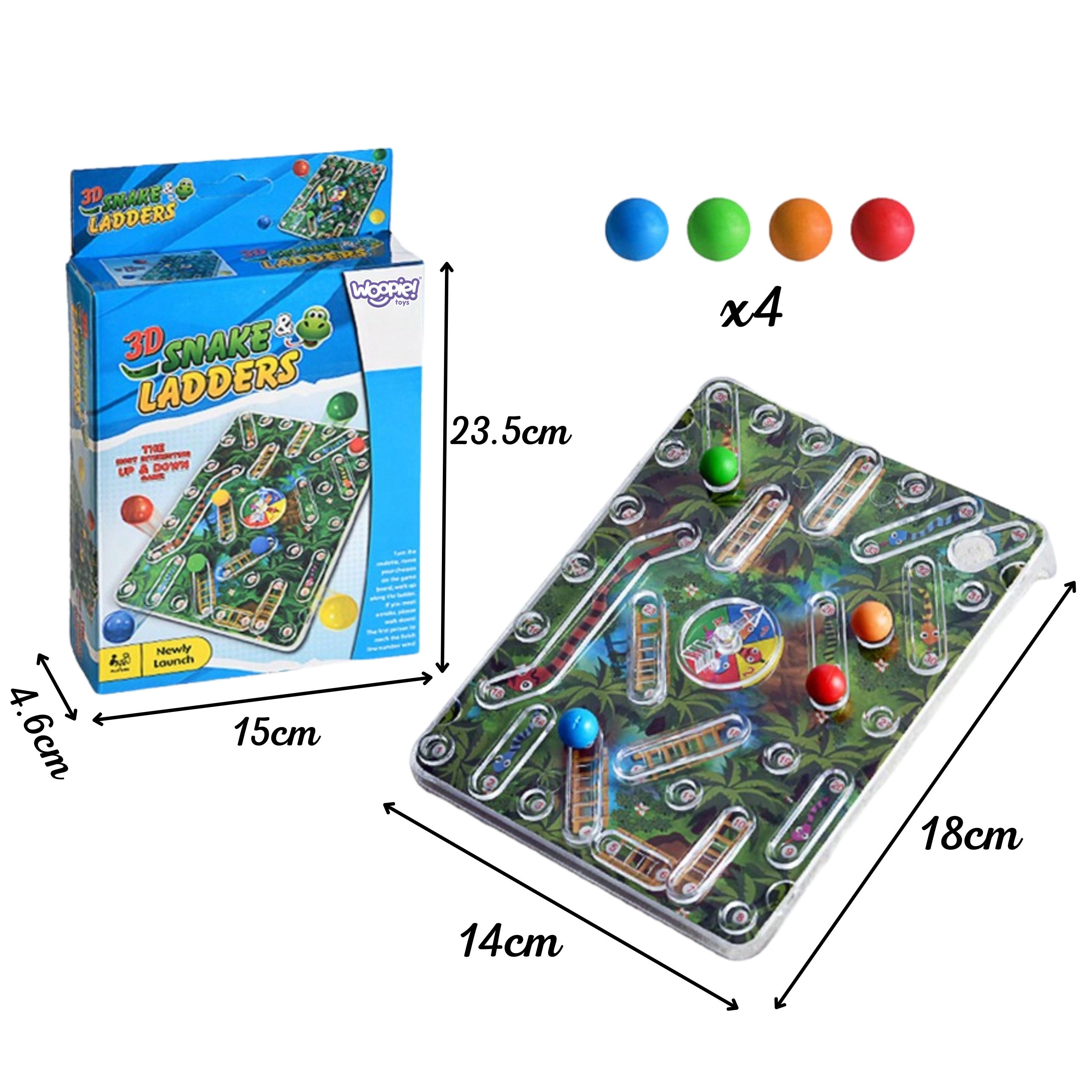Класическа семейна игра Woopie Snakes And Ladders 3d