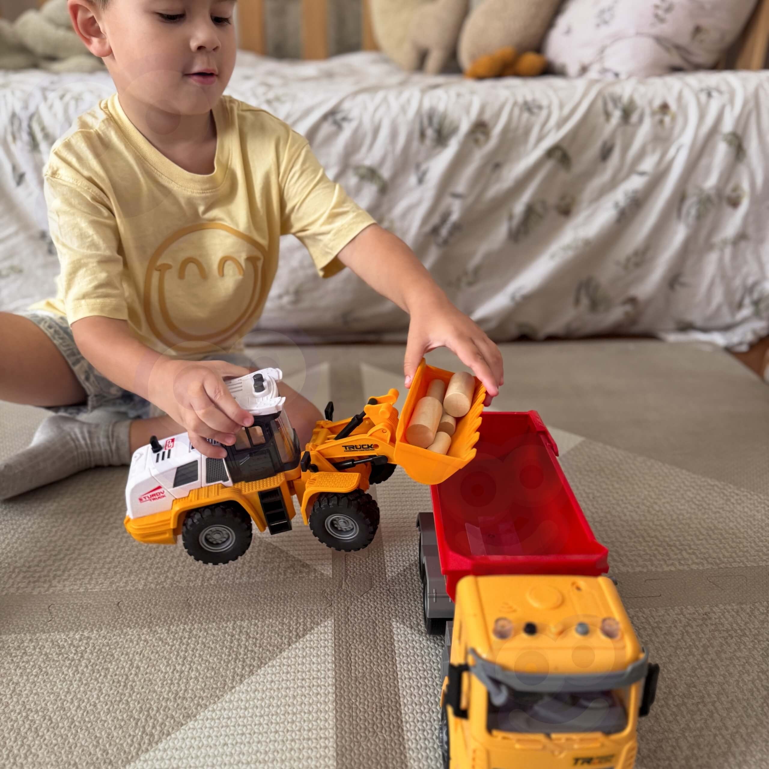 Woopie 1:12 Scale Construction Dump Truck With Light And Sound Effects