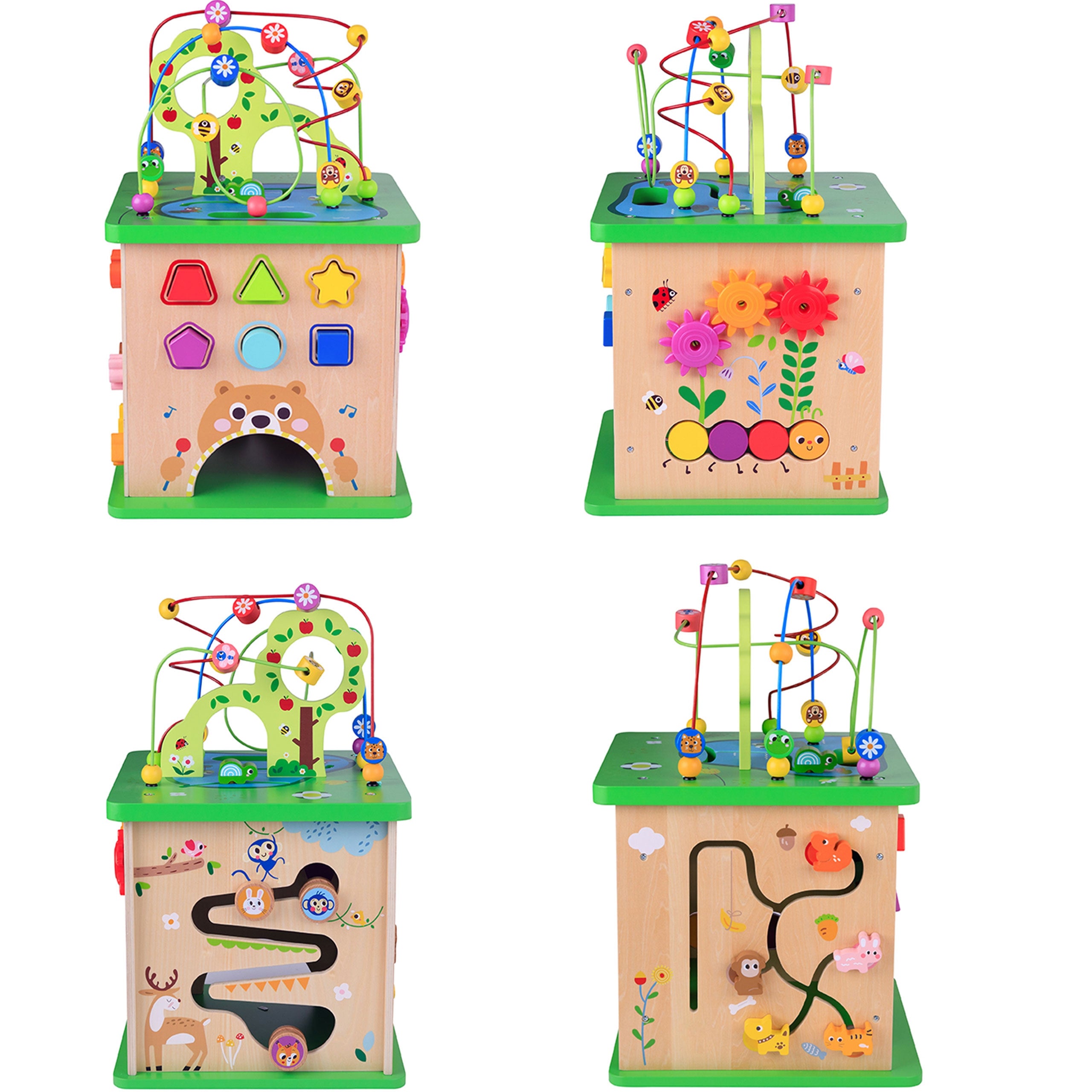 Tooky Toy Educational Cube Sorter Maze Intertwining Animals