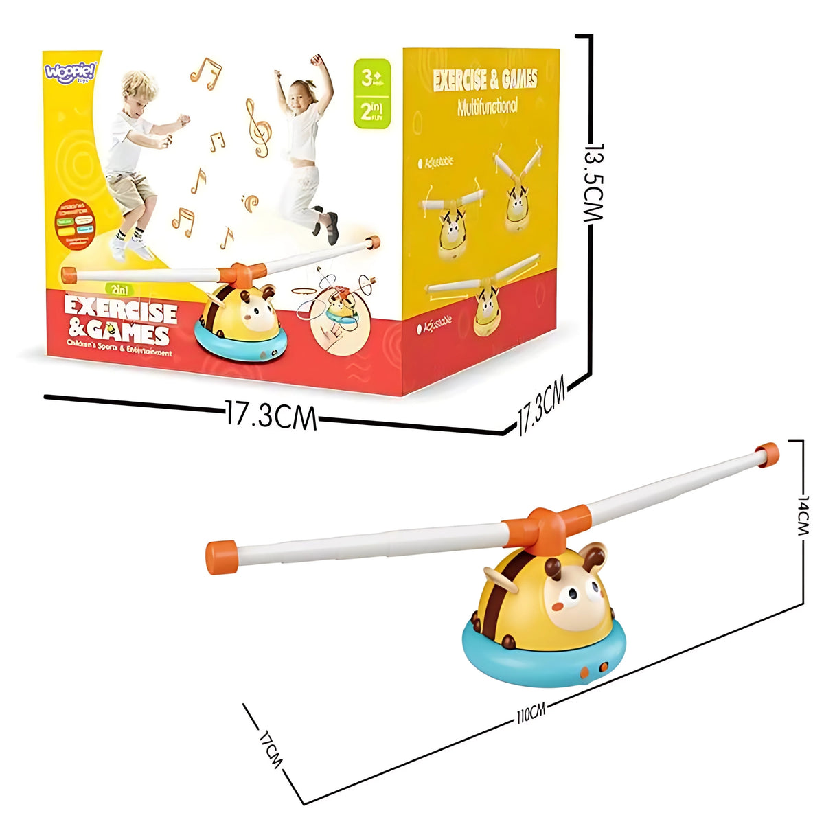 Jeu d'arcade automatique de corde à sauter de Woopie 2 dans 1 lancer à la cible d'abeille