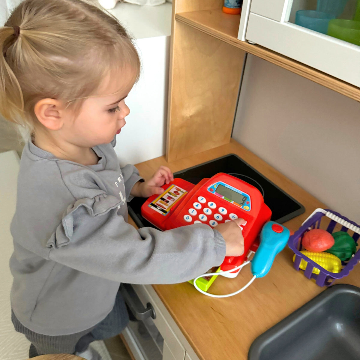 Caisse enregistreuse Woopie avec calculatrice et accessoires