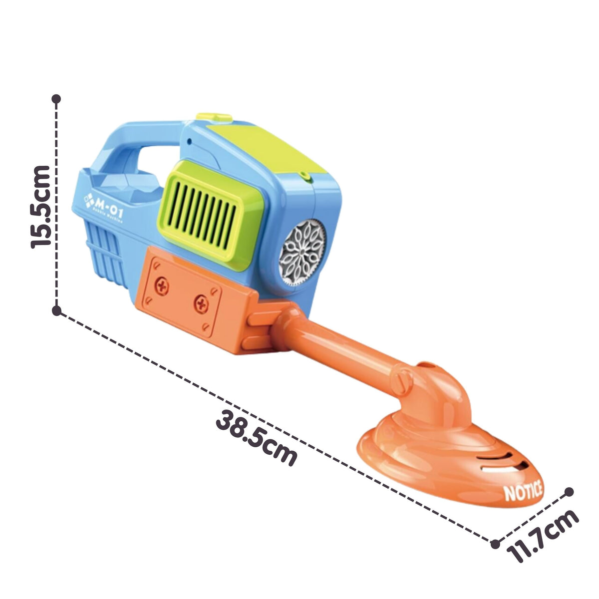 Woopie Hand Lawn Mower Machine Bubble Blue