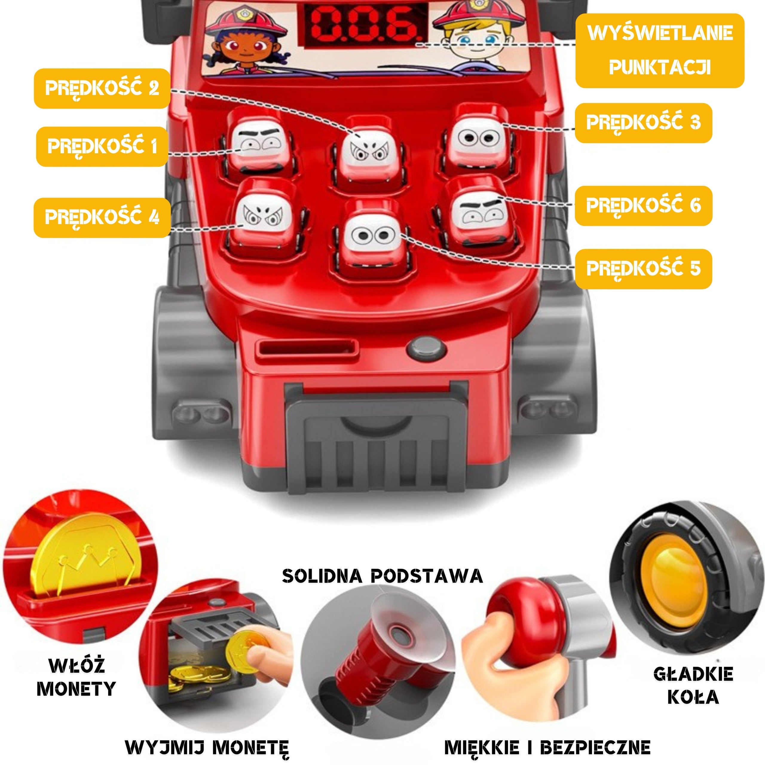 Woopie Hammer Strike Skill Game Fire Department avec accessoires