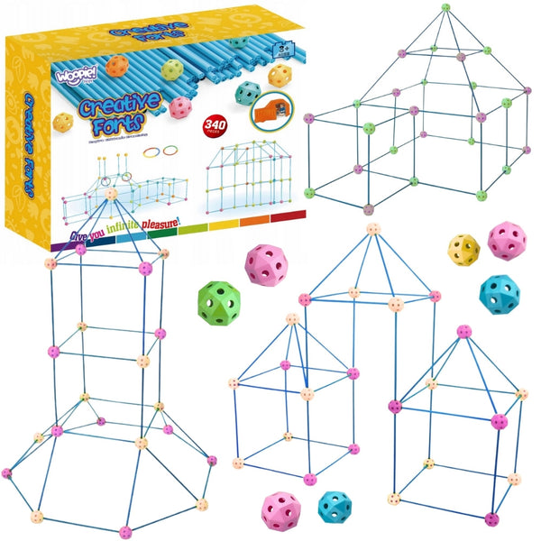 Woopie Construction Set Xxl Pajitas De Tubo De Base De Carpa 340 Piezas.