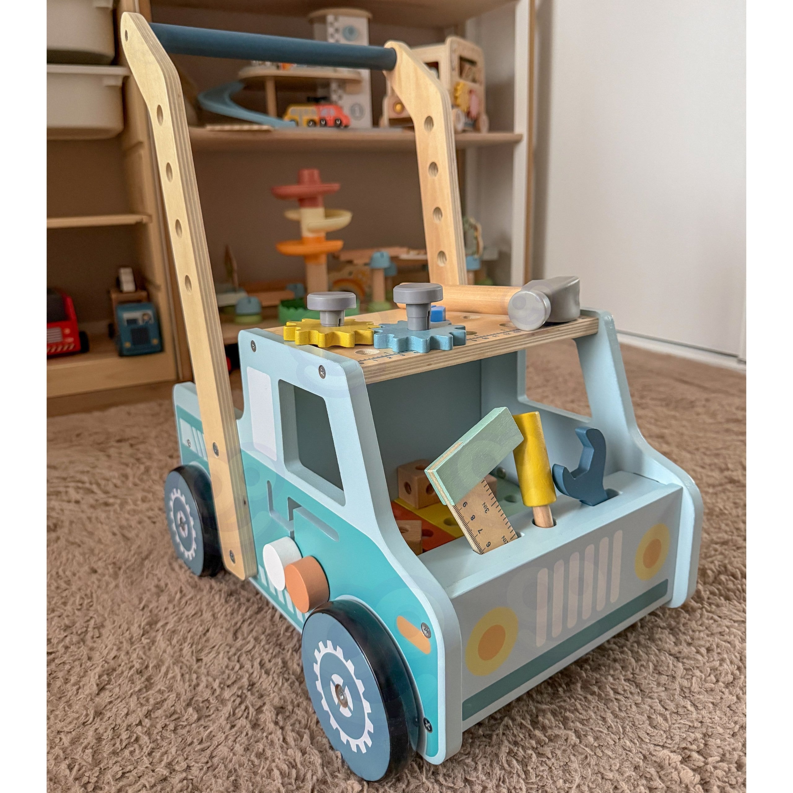 Tooky Toy Walker Car Mini Stem Workshop in legno
