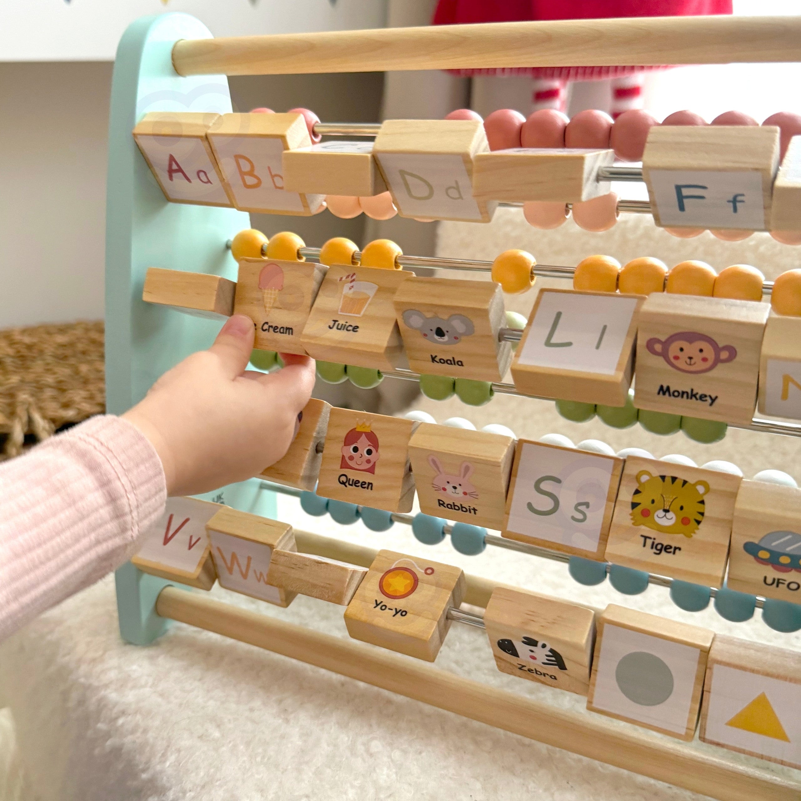 Tooky Toy Oboustranné obrázky Abacus abecedy