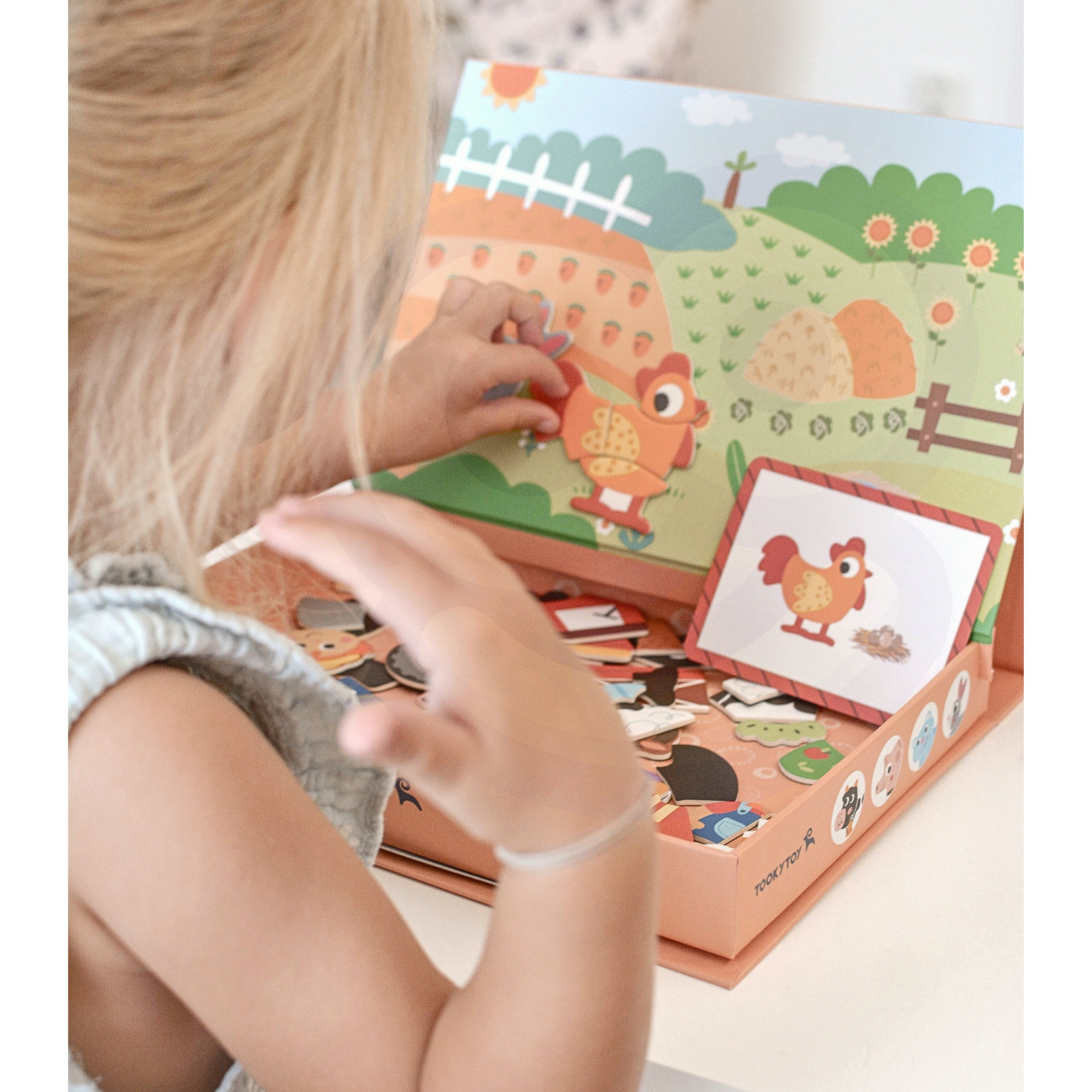 Tooky Toy Magnetické Puzzle Farm Puzzle
