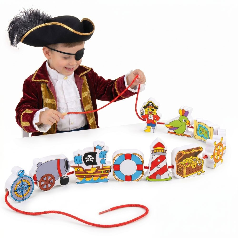 Viga Træblokke Interlacing Threading Pirates