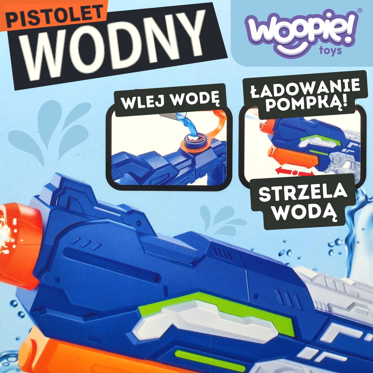 Woopie légnyomású vízpisztoly