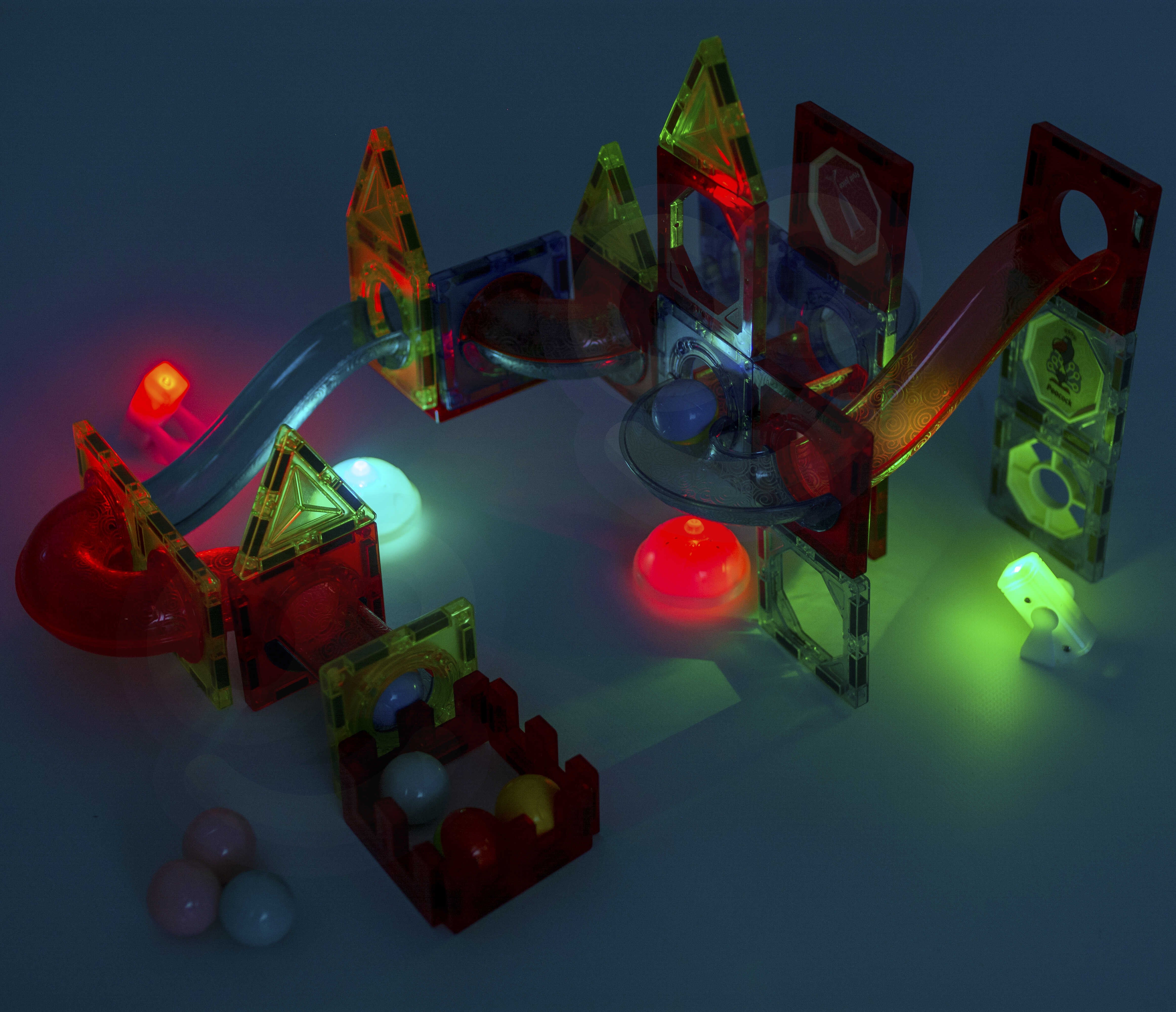 Woopie Magnetic Blocks Ball Track Light 75 Pcs.