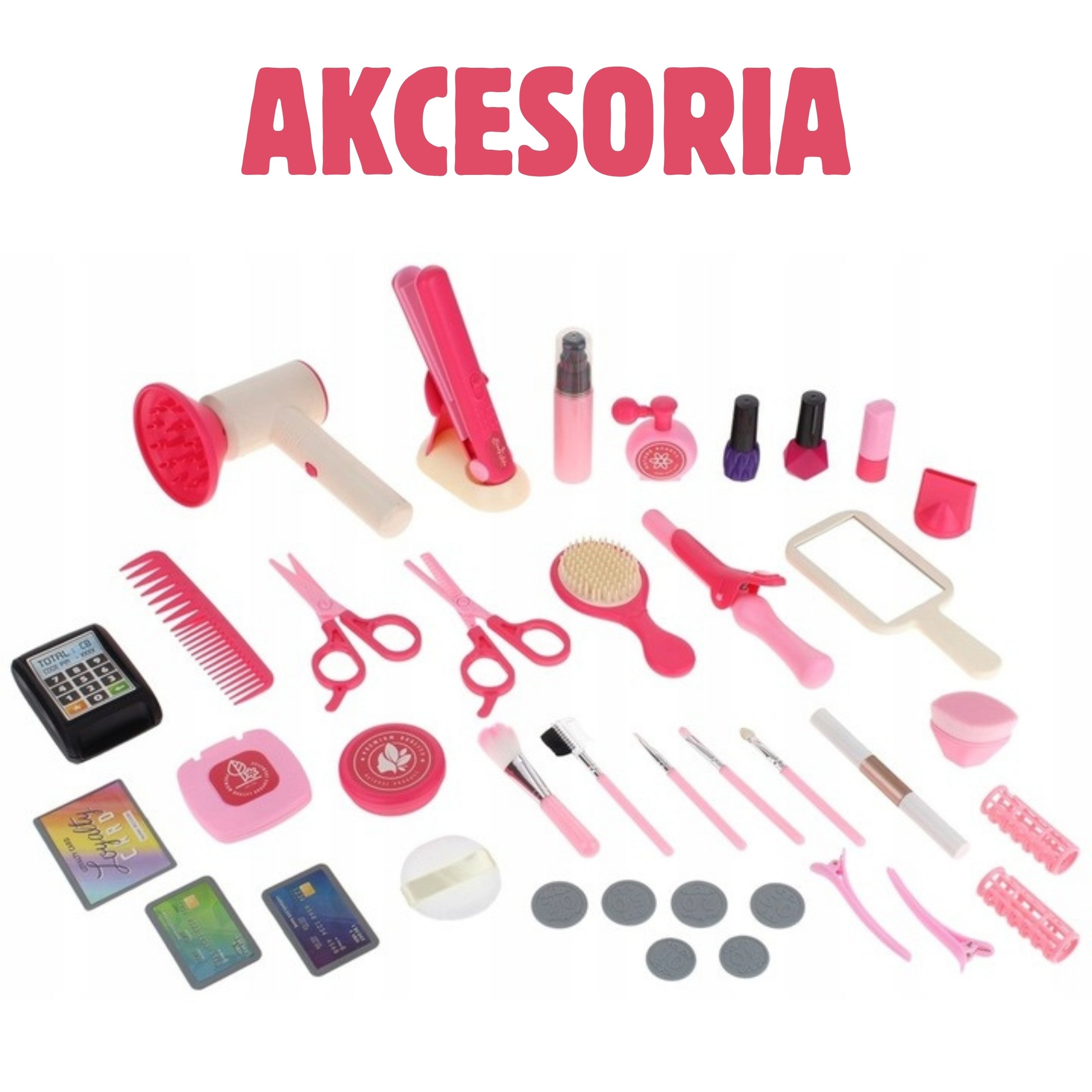 Woopie Hair Salon Cosmetic Case In A Box 2 In 1 43 Pcs.