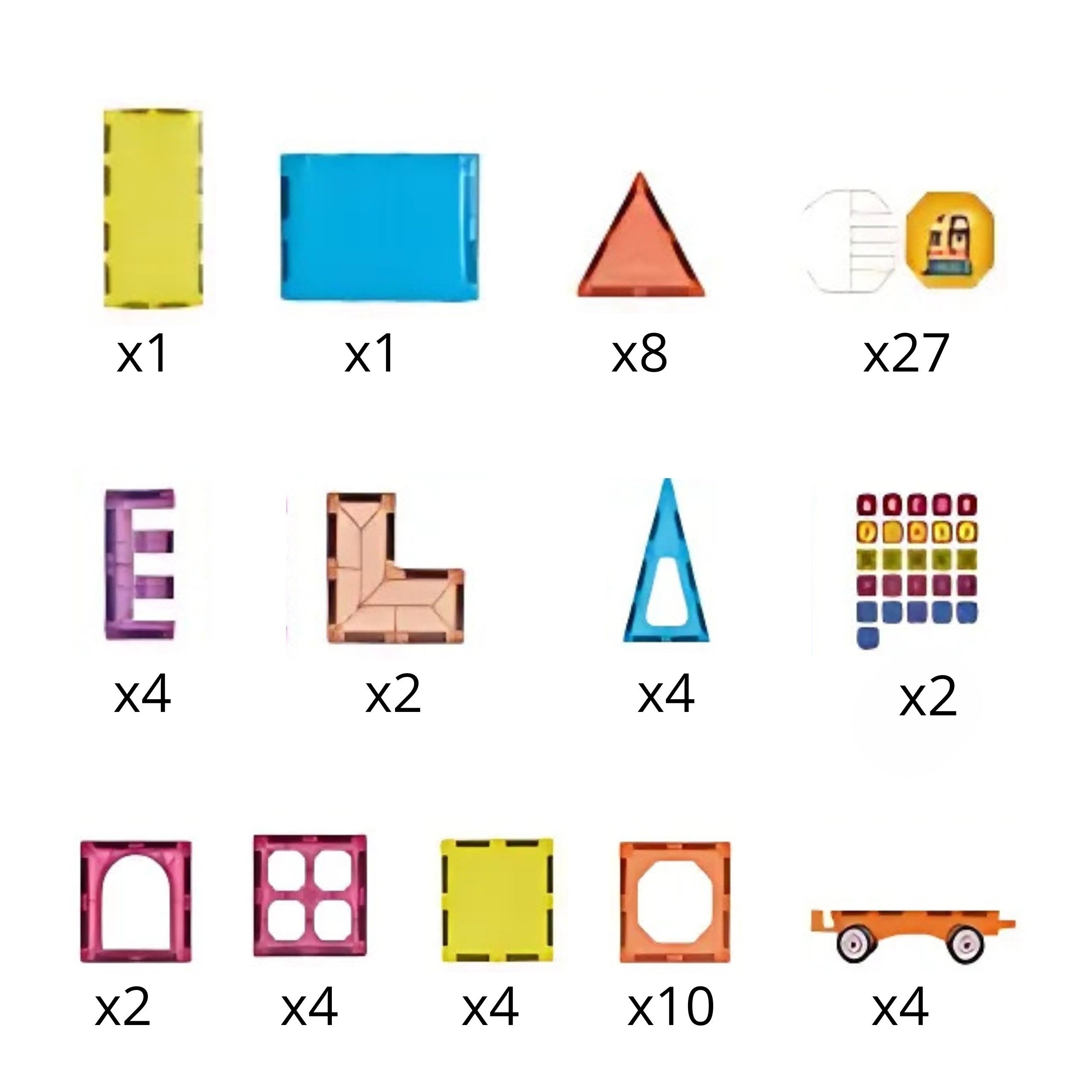 Woopie Magnetic 3d Blocks Train Set 71 Pcs.
