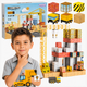 Blocos magnéticos Woopie 165pcs cubos guindaste de construção escavadeira presente 3d