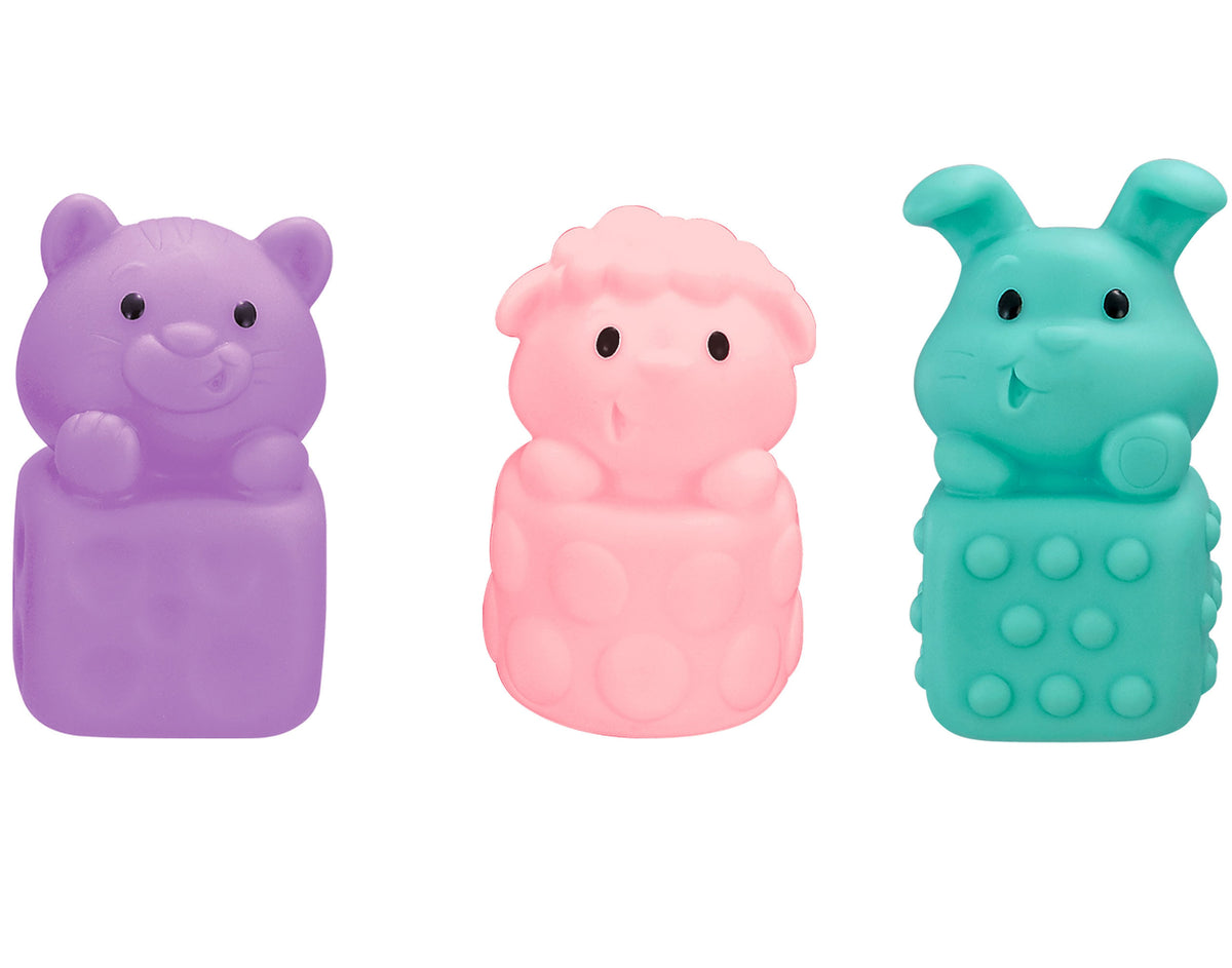 Woopie Baby Animales sensoriales suaves, juego de 6