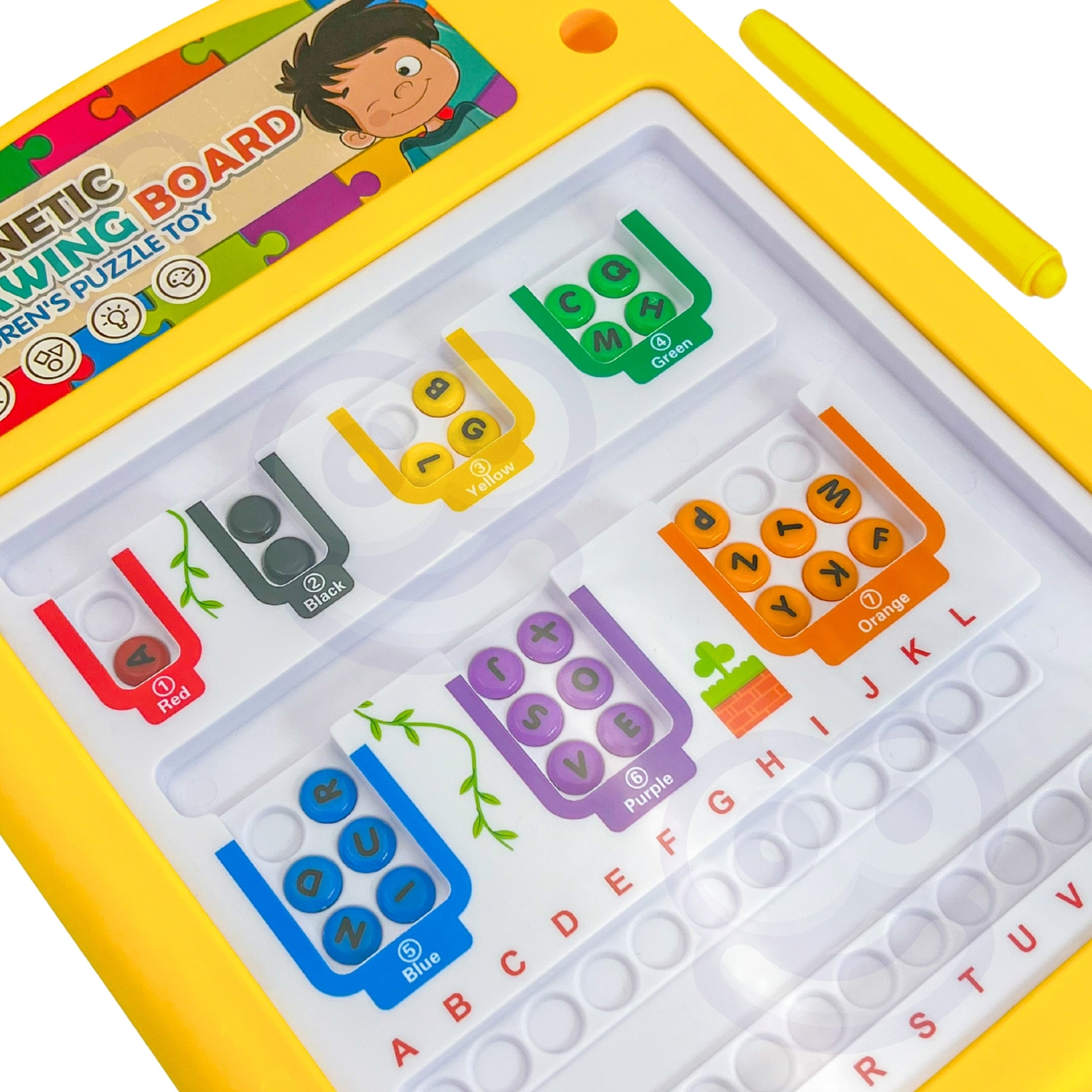 Magnetická tabuľa Vzdelávacia triedička puzzle Učenie abecedy 3+ Woopie