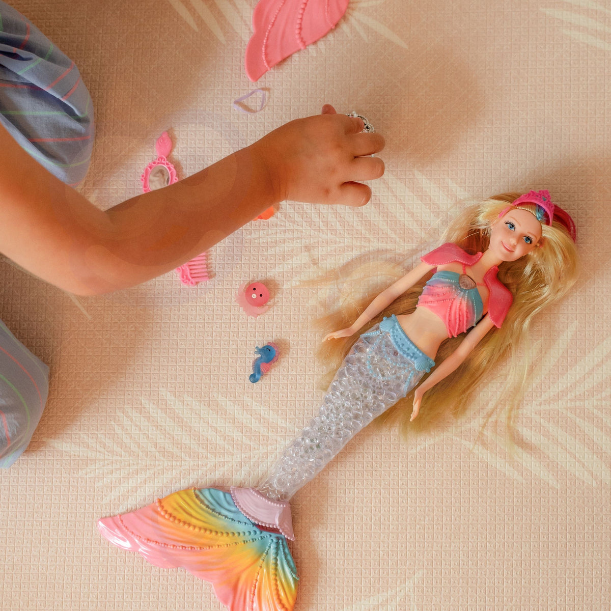 Woopie Gina Magic Rainbow Mermaid Doll With Accessories