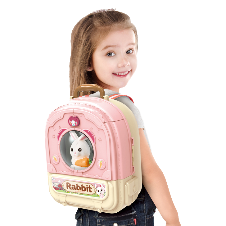 Woopie Coelho em uma mochila 3 em 1 Farm House Garden