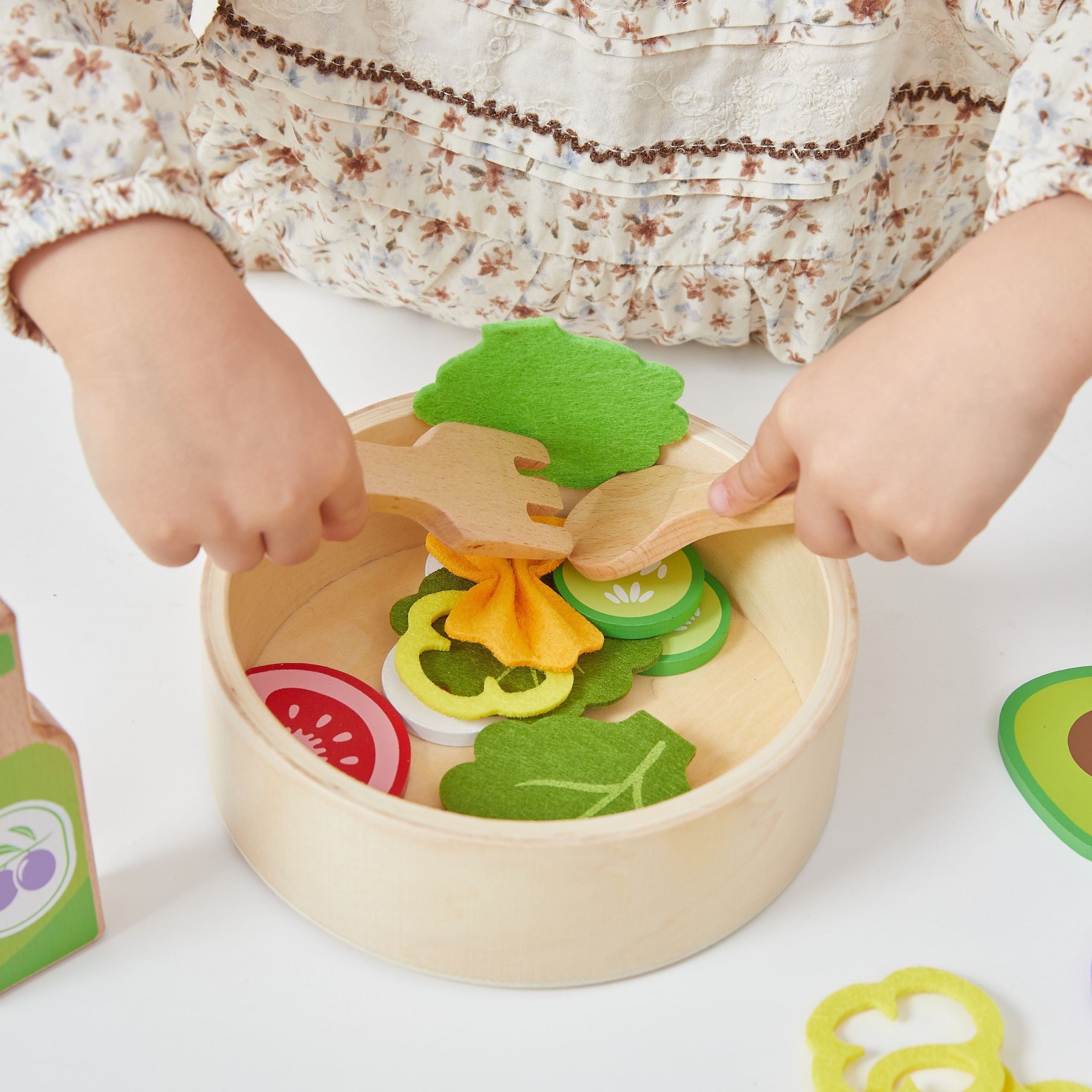 Viga Wooden Salad Maker Set 18m+