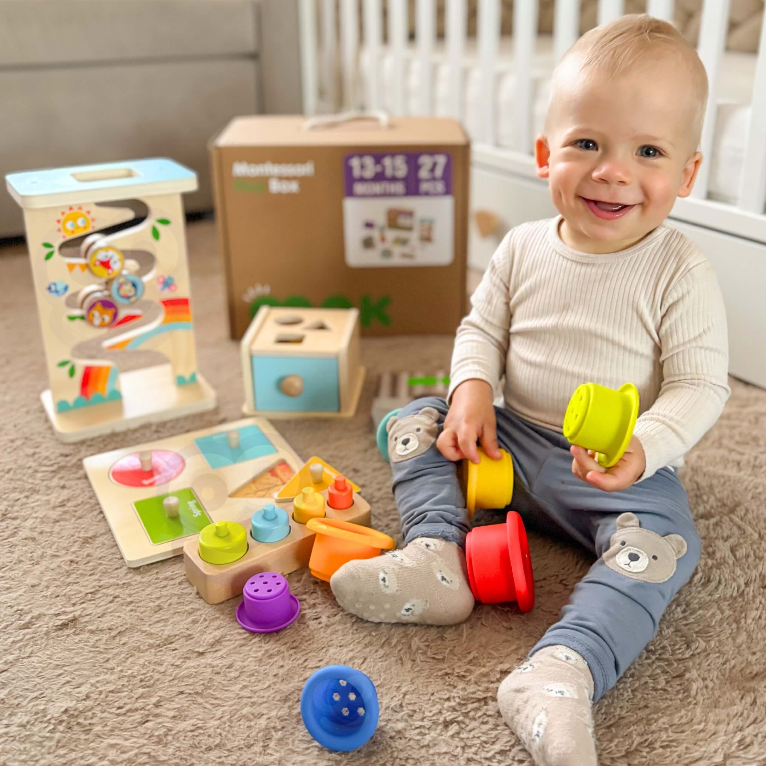 Bosca Glas Woopie 6in1 13-15m Montessori Oideachas Céadfach Fsc