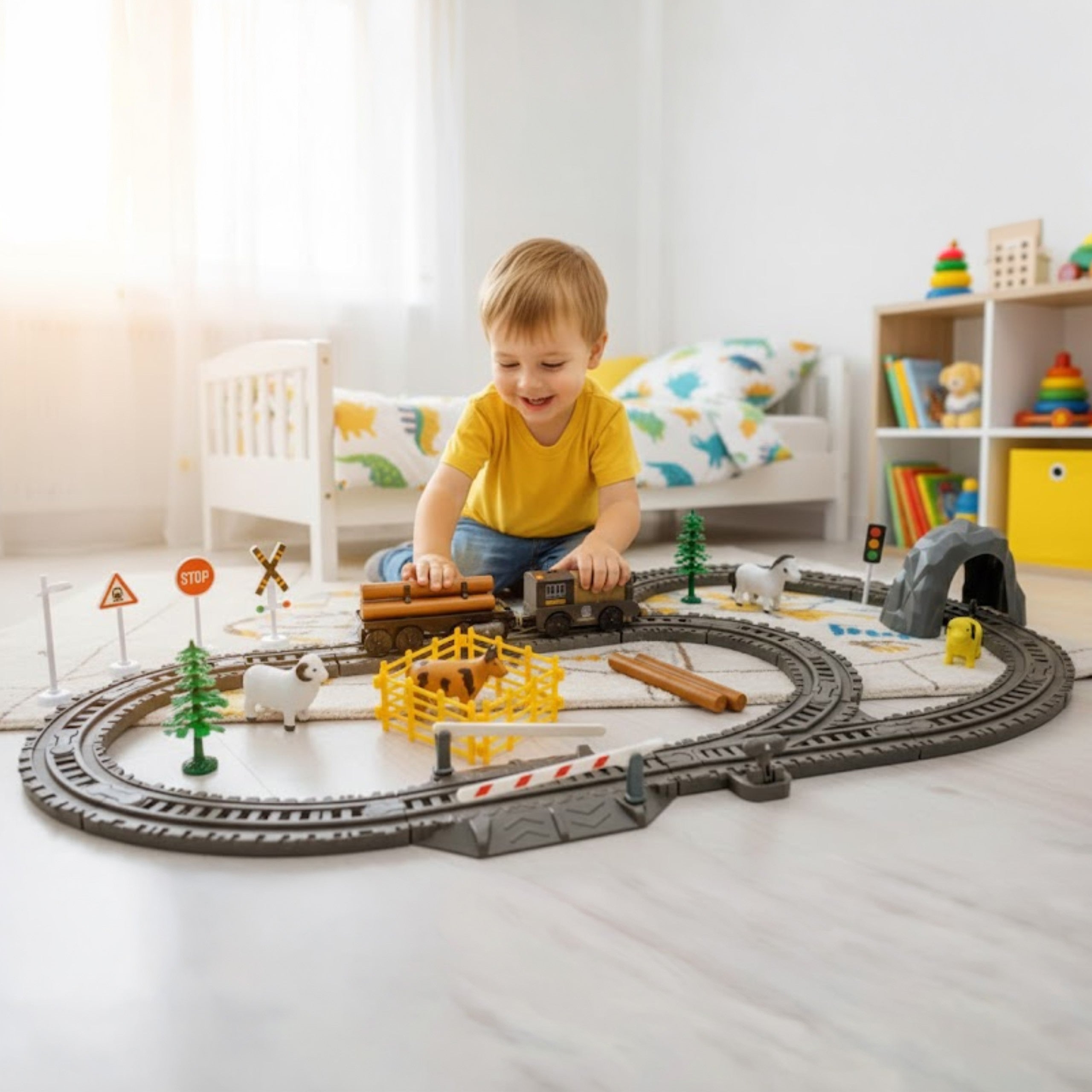 Woopie Electric Train Locomotive Retro Farm Track Xl 66 El.