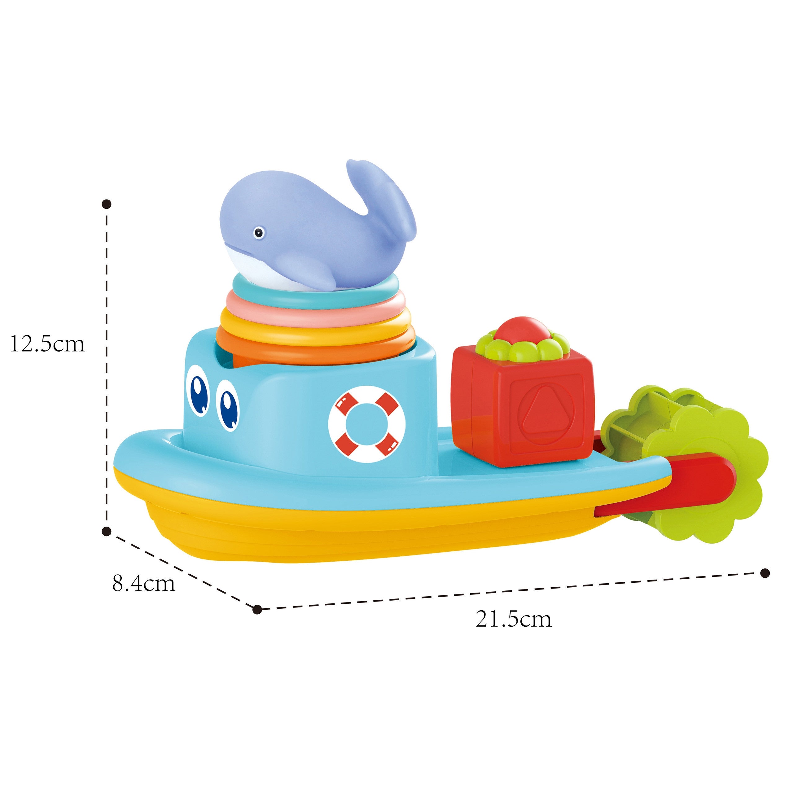 Woopie Baby Jucărie cu apă Navă Balenă Cești de preaplin
