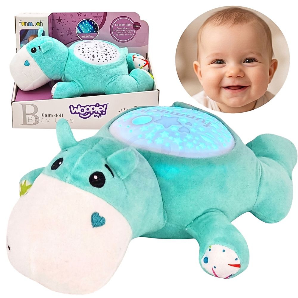 Woopie Baby Peluche 2 en 1 Proyector Sleeper Hipopótamo