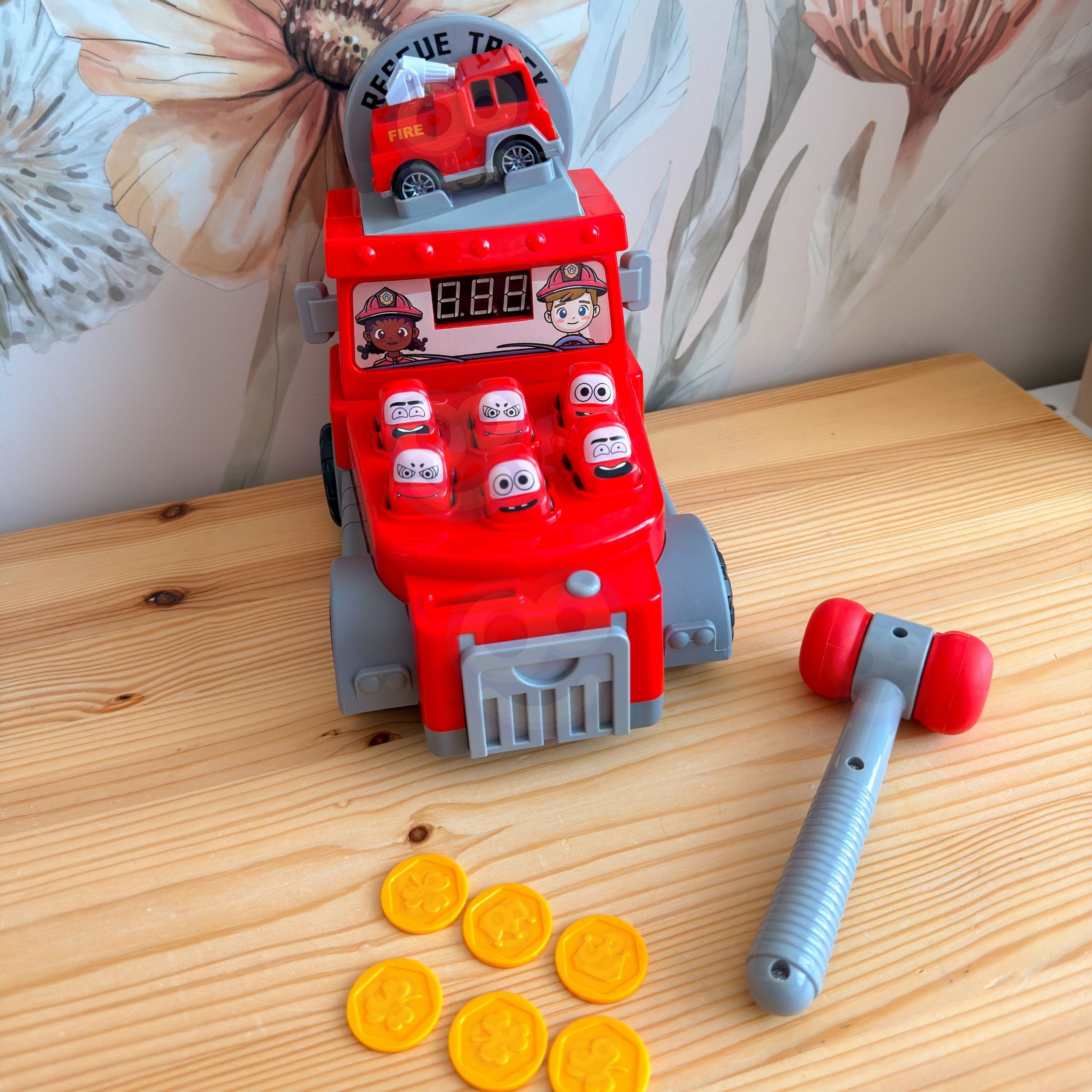 Woopie Hammer Strike Skill Game Fire Department avec accessoires