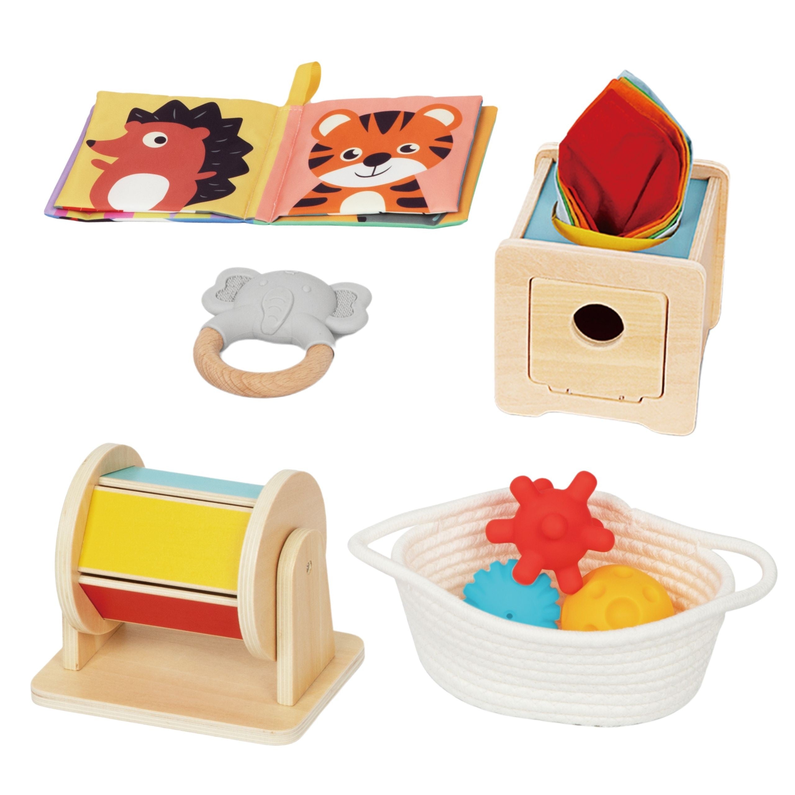 Woopie Green Box Xxl Montessori Educational 6-i-1 Sensory Box 5-6 Måneder 13 Stk Fsc