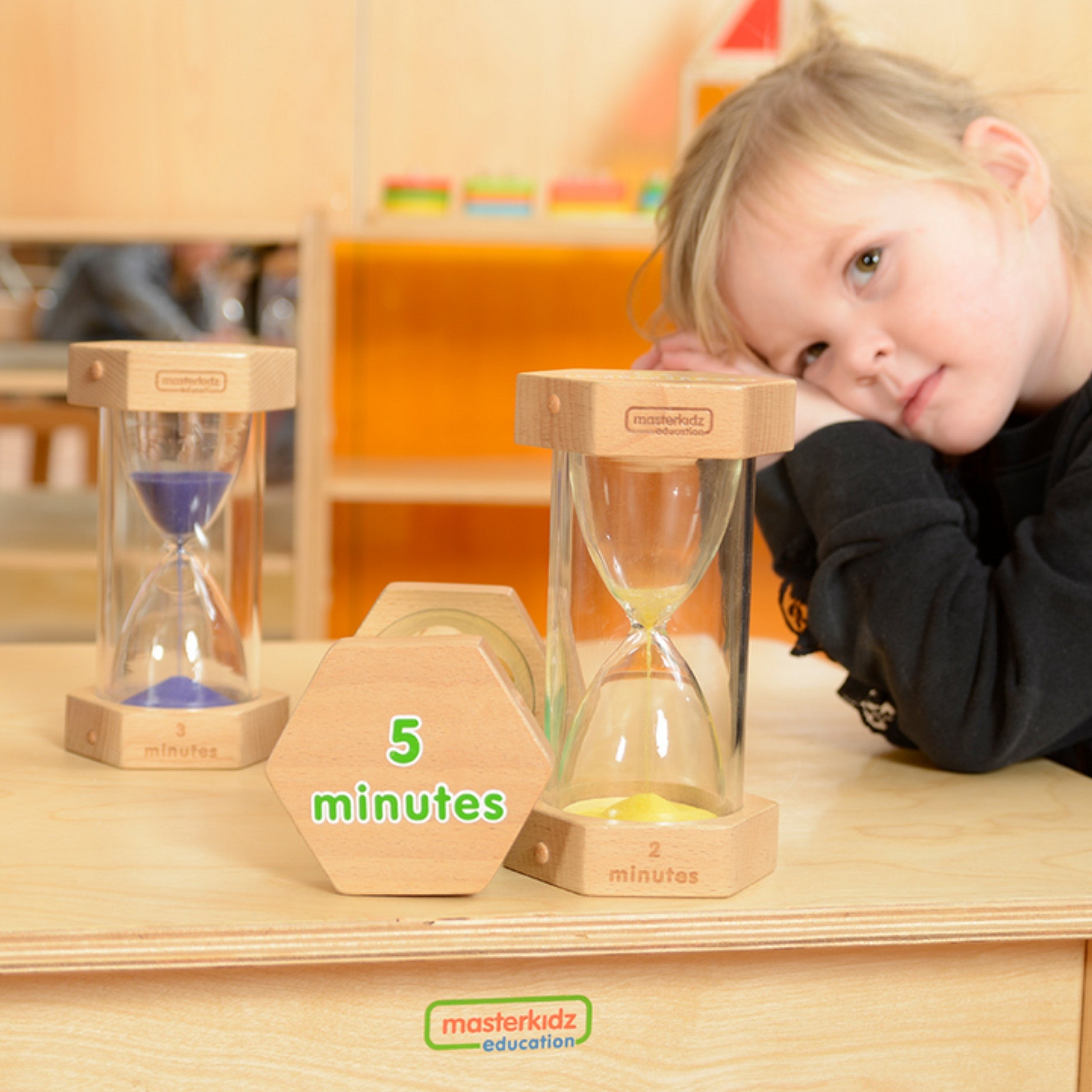 Комплект пясъчен часовник Masterkidz - Научаване за времето