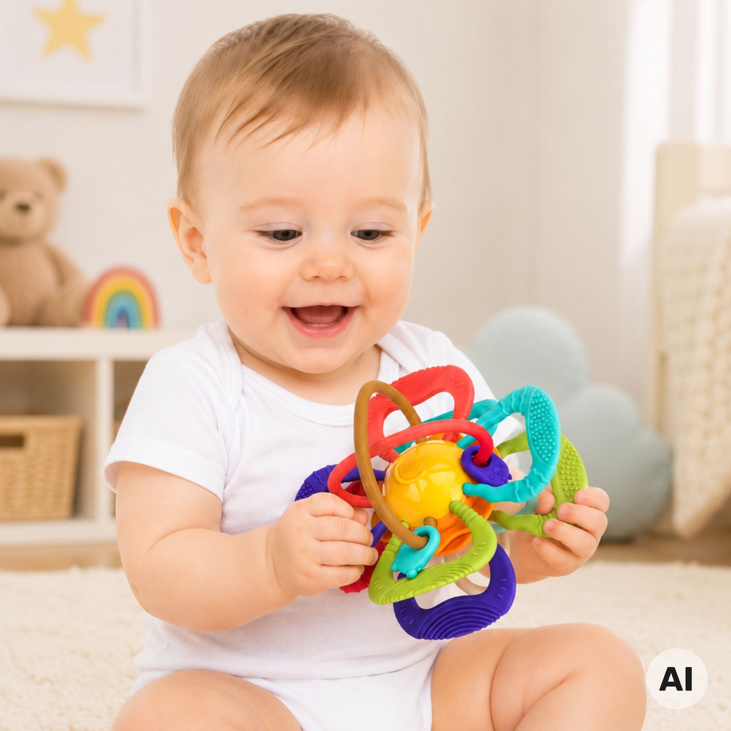 Gryzak sensoryczny Woopie Baby dla niemowląt
