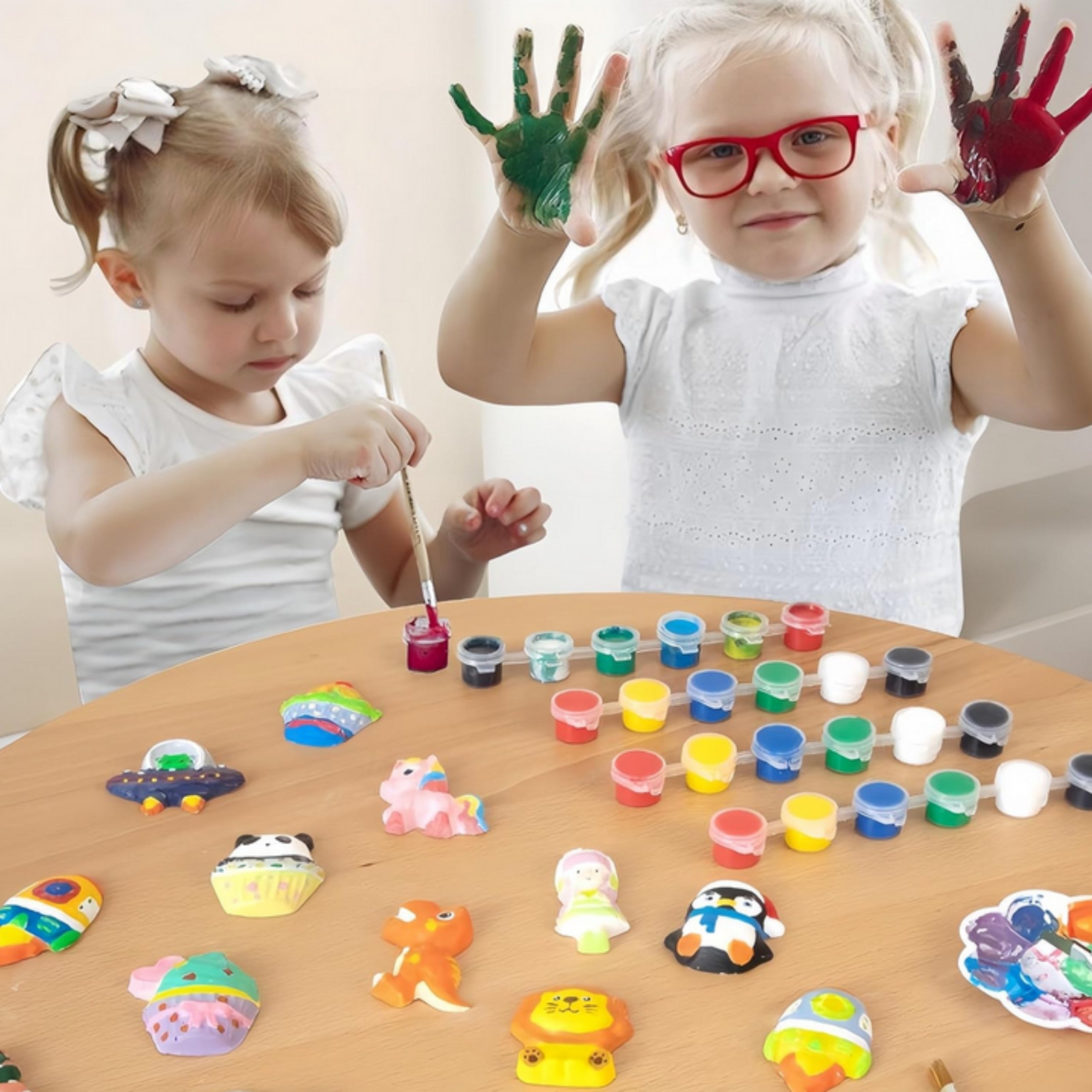 Woopie Diy Paint Craft Kit: Make Plaster Cast Figurines And Paint Them - Dinosaurs Kit