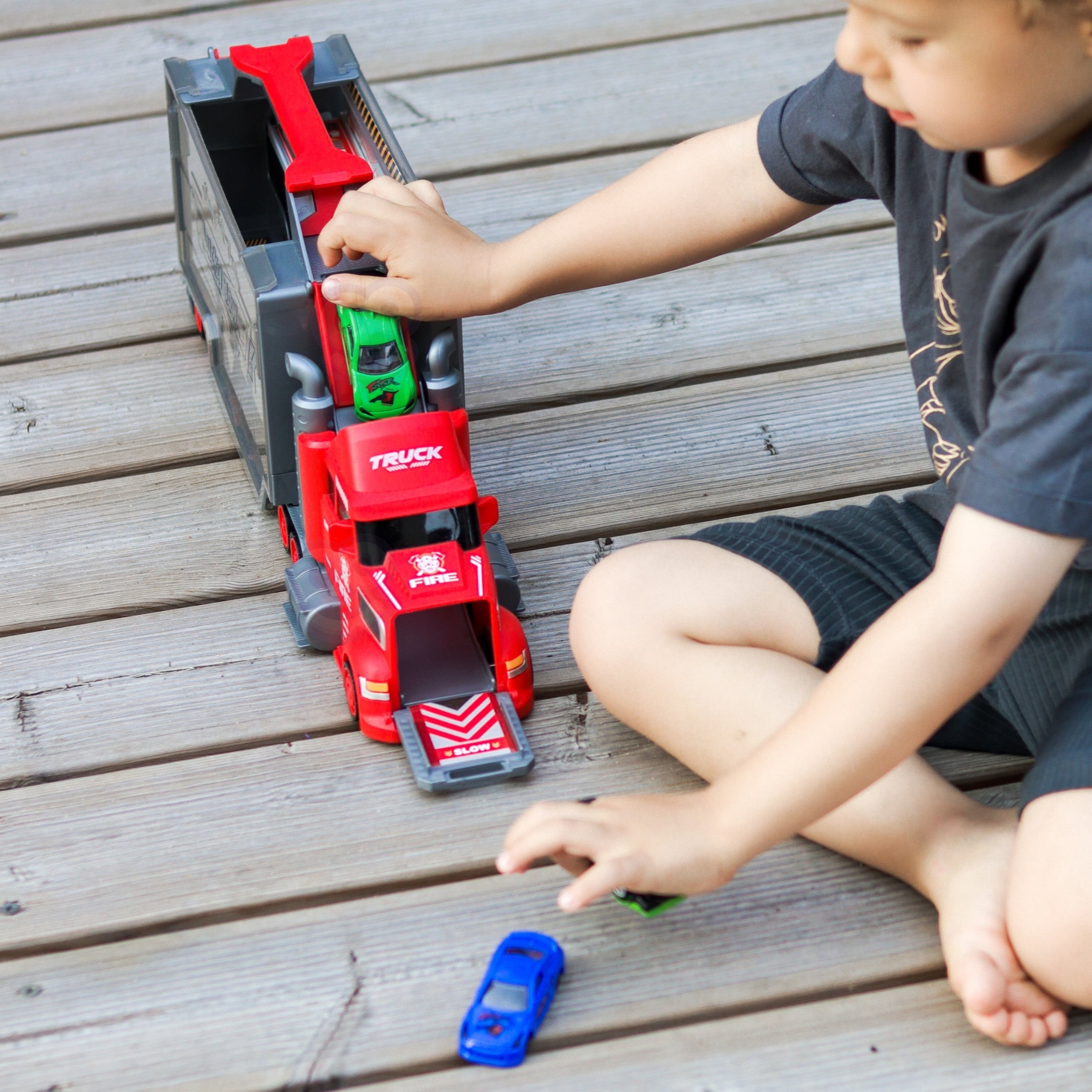 Woopie Truck Tow Truck Garage Race Track Set