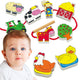 Viga Wooden Intertwining Blocks Montessori Threading Farm