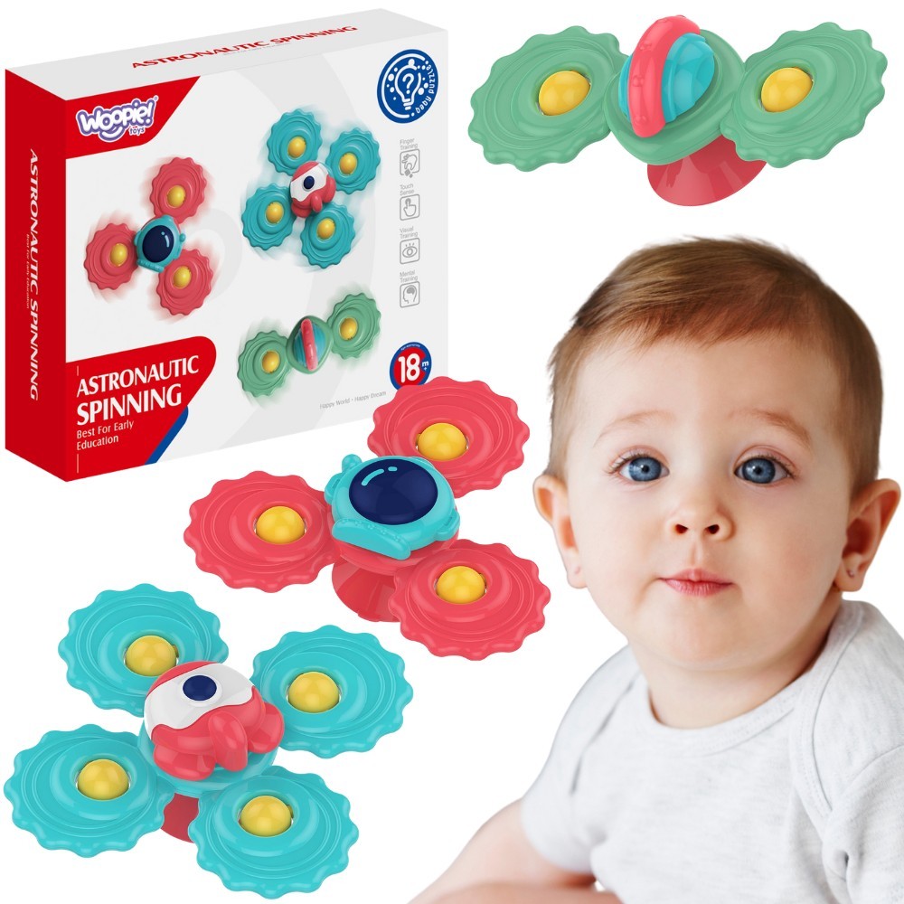 Woopie Baby Spinner Teether With Suction Cup Set Of 3