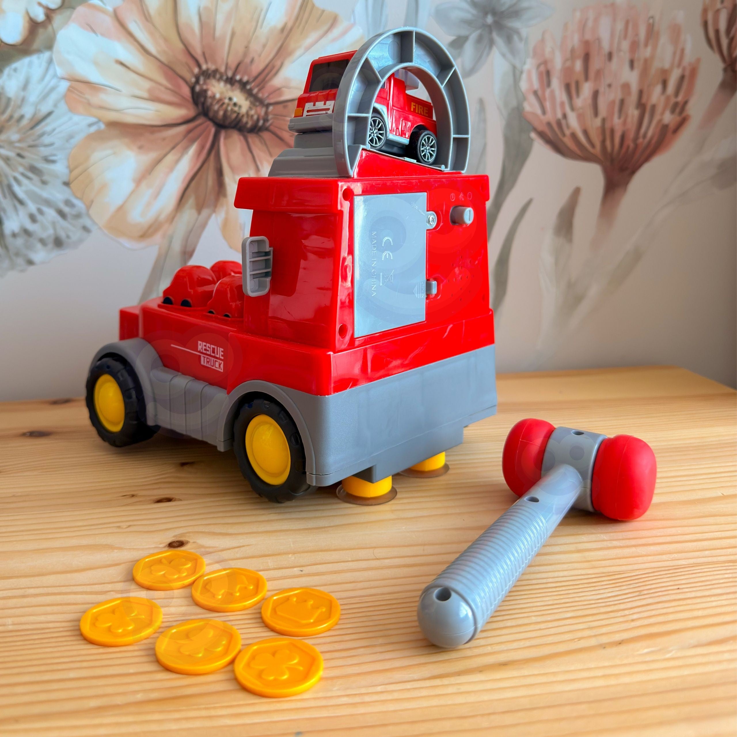 Woopie Hammer Strike Skill Game Fire Department avec accessoires