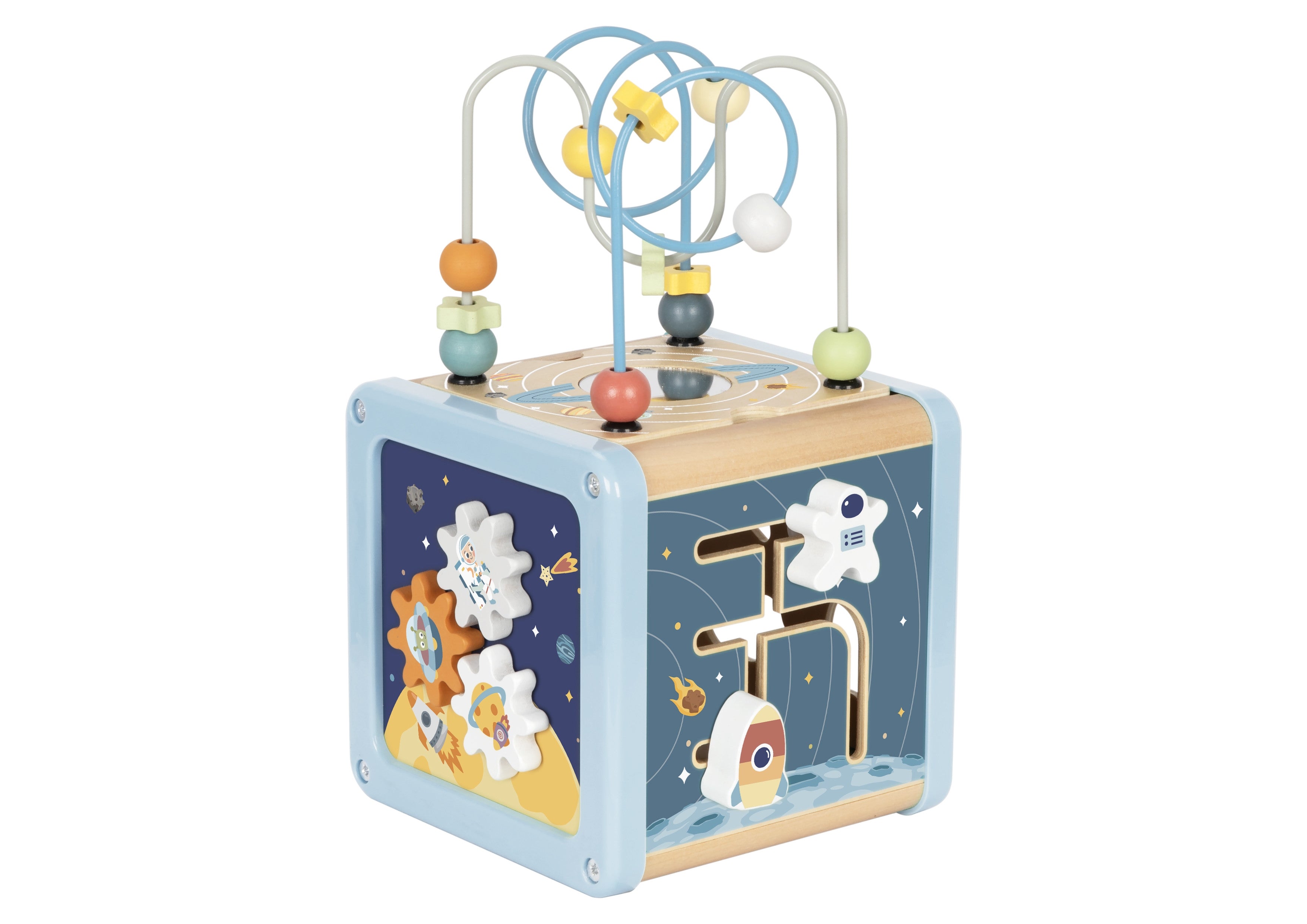 Tooky Toy Wooden Activity Cube Space Sorter Maze