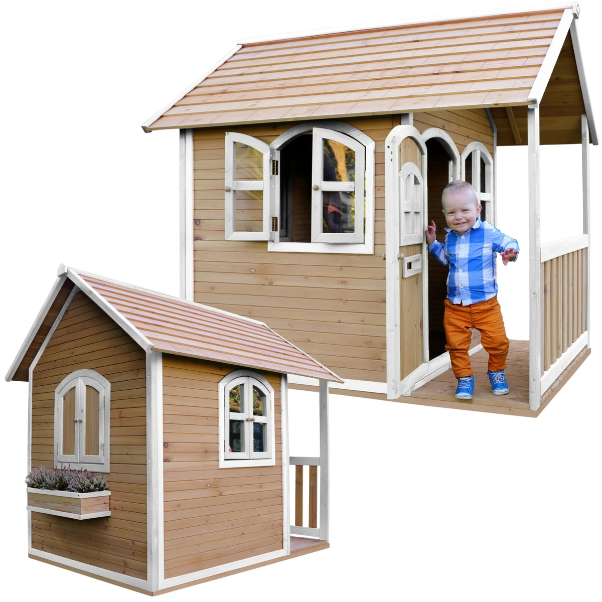 Axi Holzhaus mit Fenstern Alex Spielhaus 178 cm