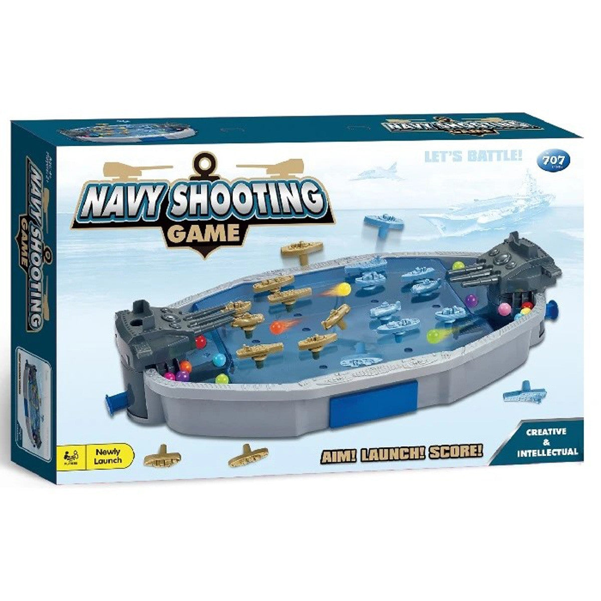 Woopie Arcade Game Naval Battle 3d Ships Ball Launcher