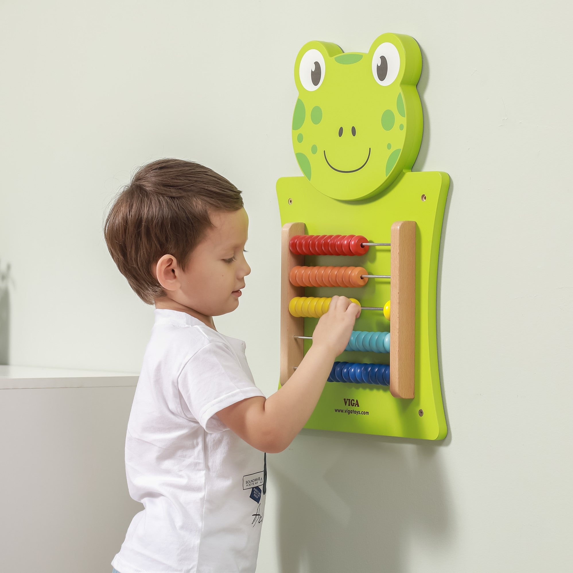 Viga Wooden Manipulative Board Abacus Frog Fsc Montessori Certificate