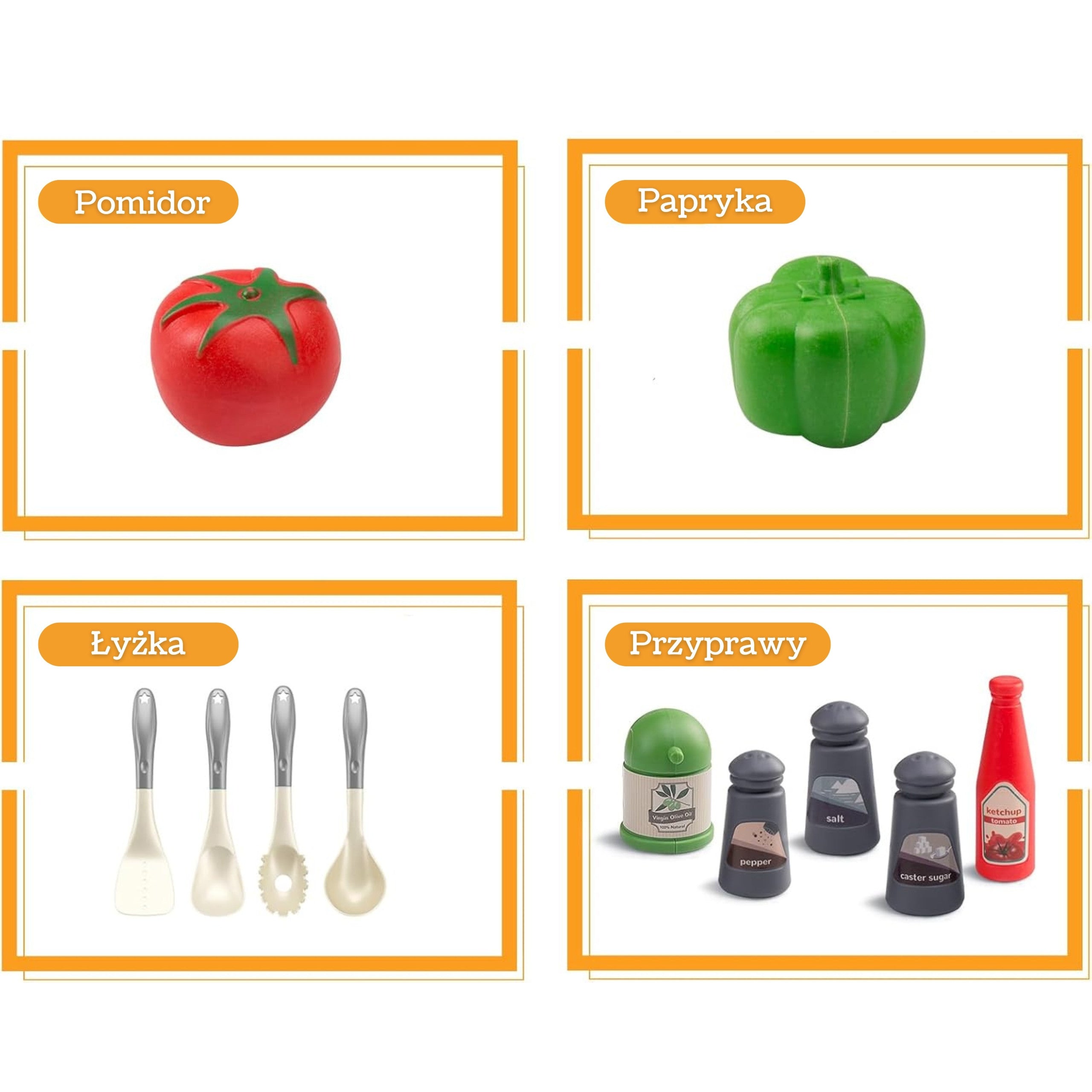Woopie Little Chef Комплект тенджери тиган чайник бял 32 бр.