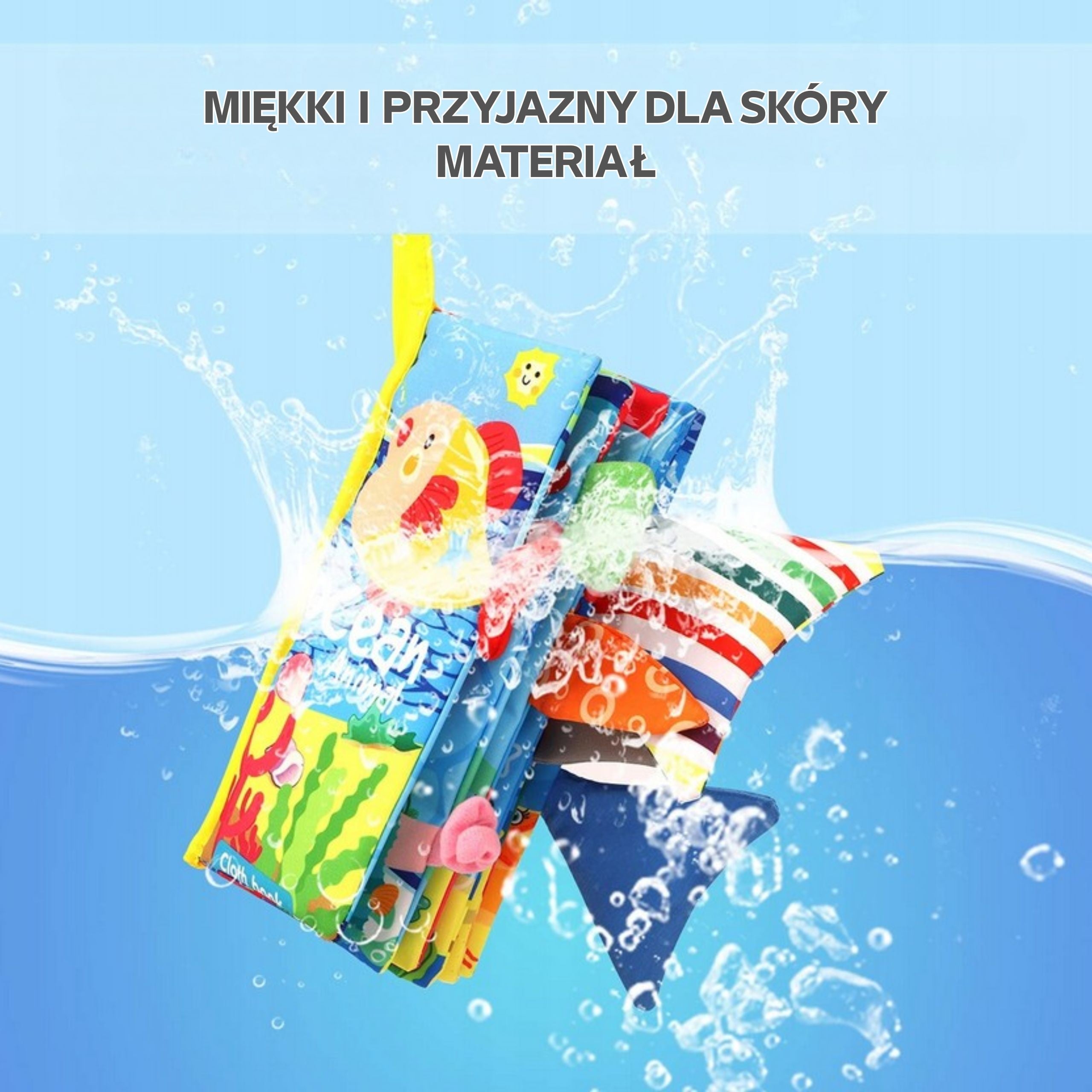 Woopie baba susogó szövet könyv tengeri állatok farkával