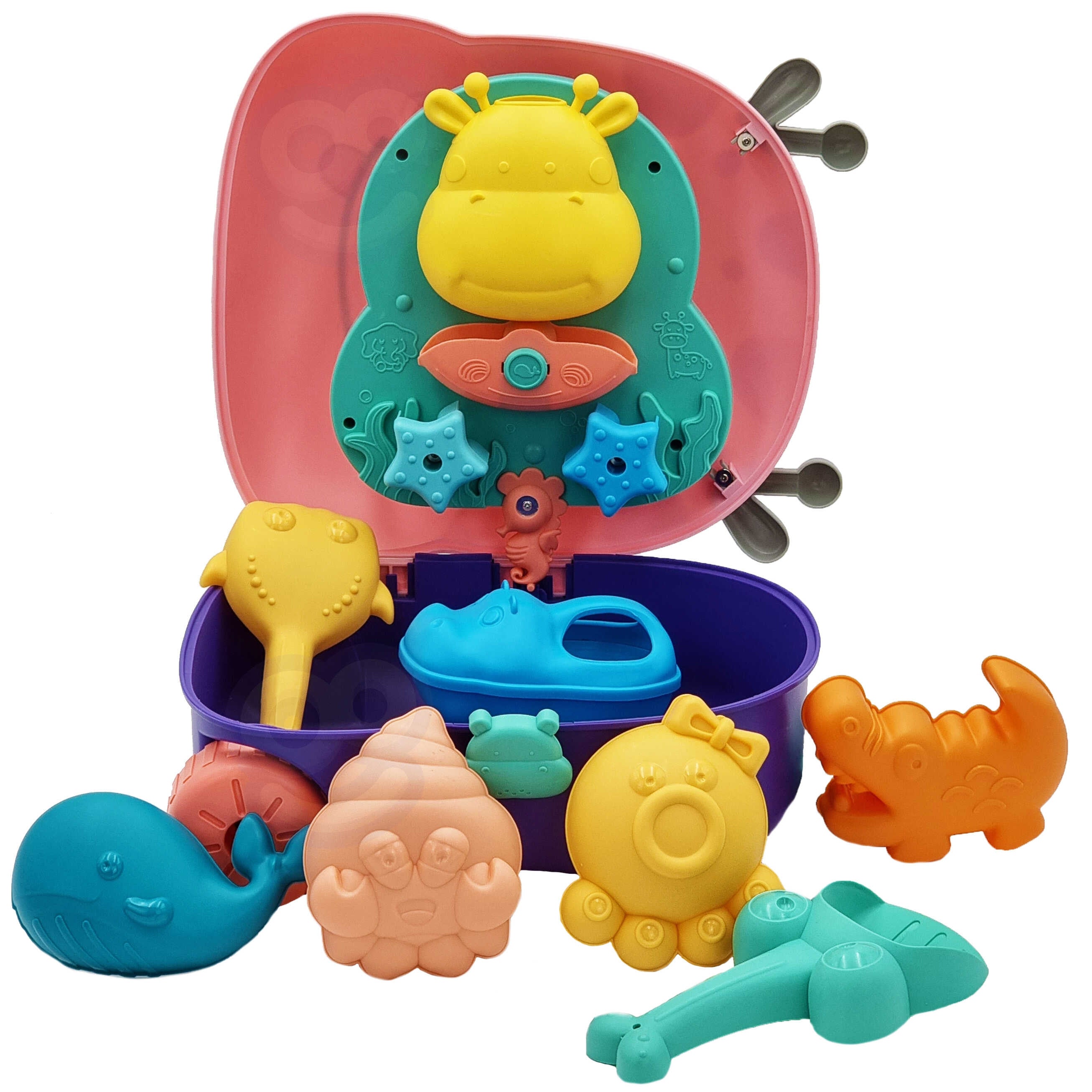Комплект пясъчник Woopie 3 в 1: куфар с елен + водна играчка