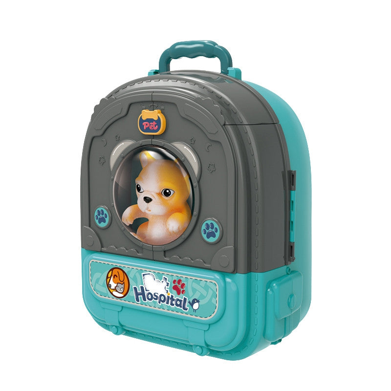 Woopie Malý veterinárny set 3v1 domček v psom batohu
