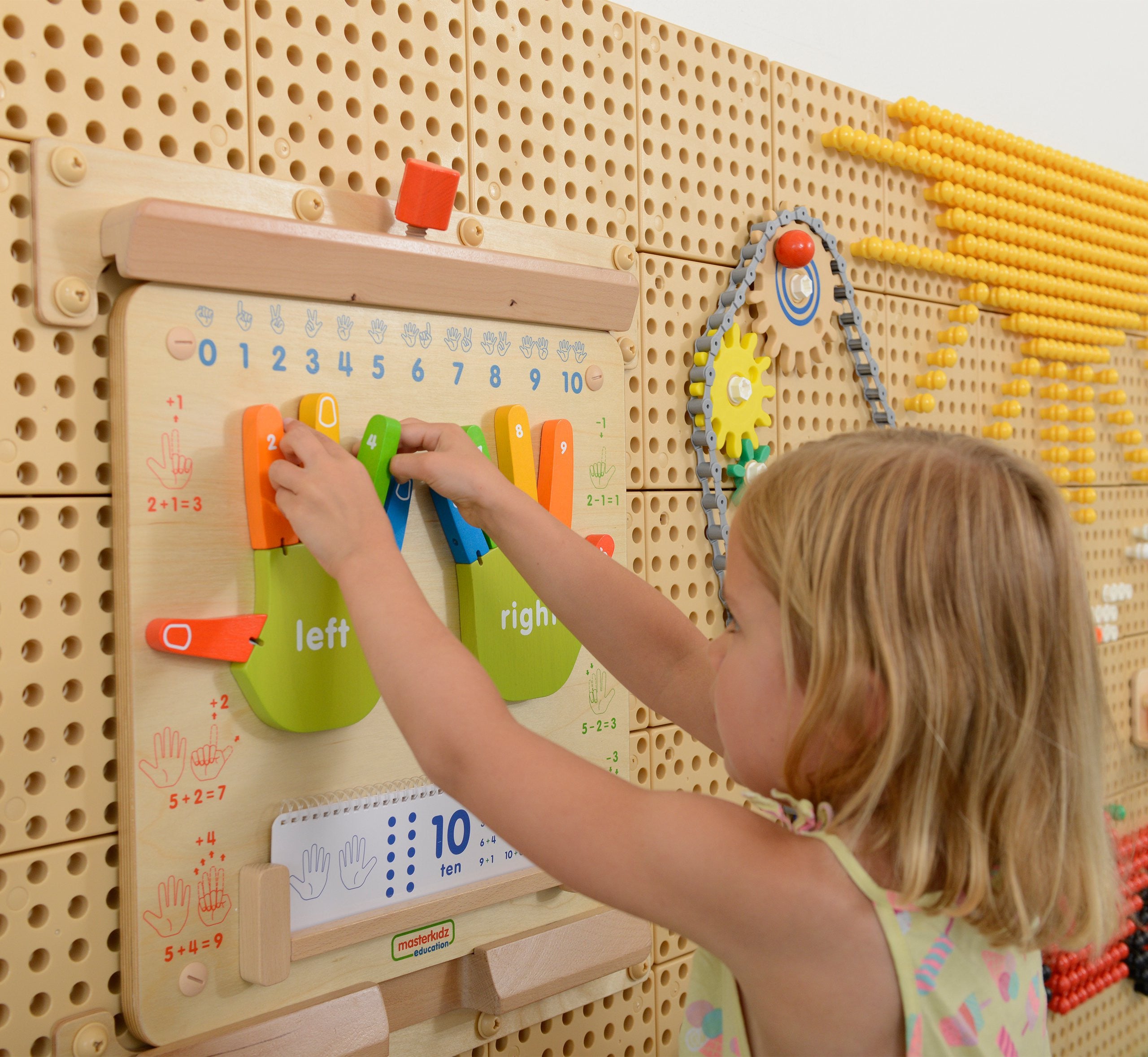 Masterkidz Aprendiendo a Contar Tablero Sensorial de Pared Flex Montessori