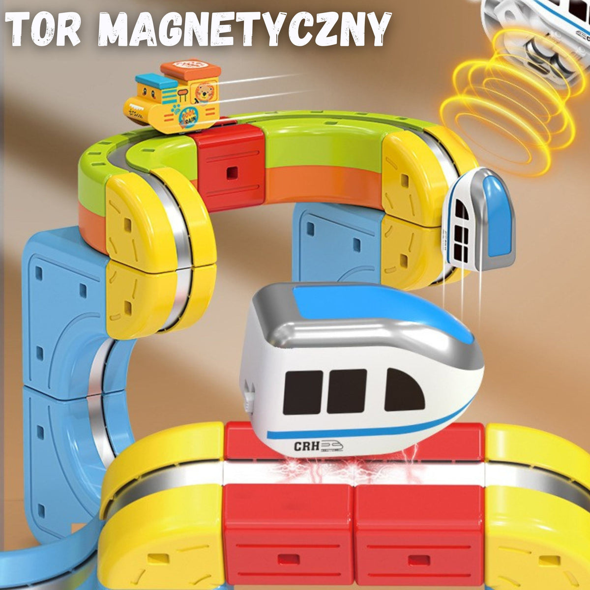 Woopie Magic Cube Train Stavebné bloky Antigravitačná magnetická dráha 18 ks.