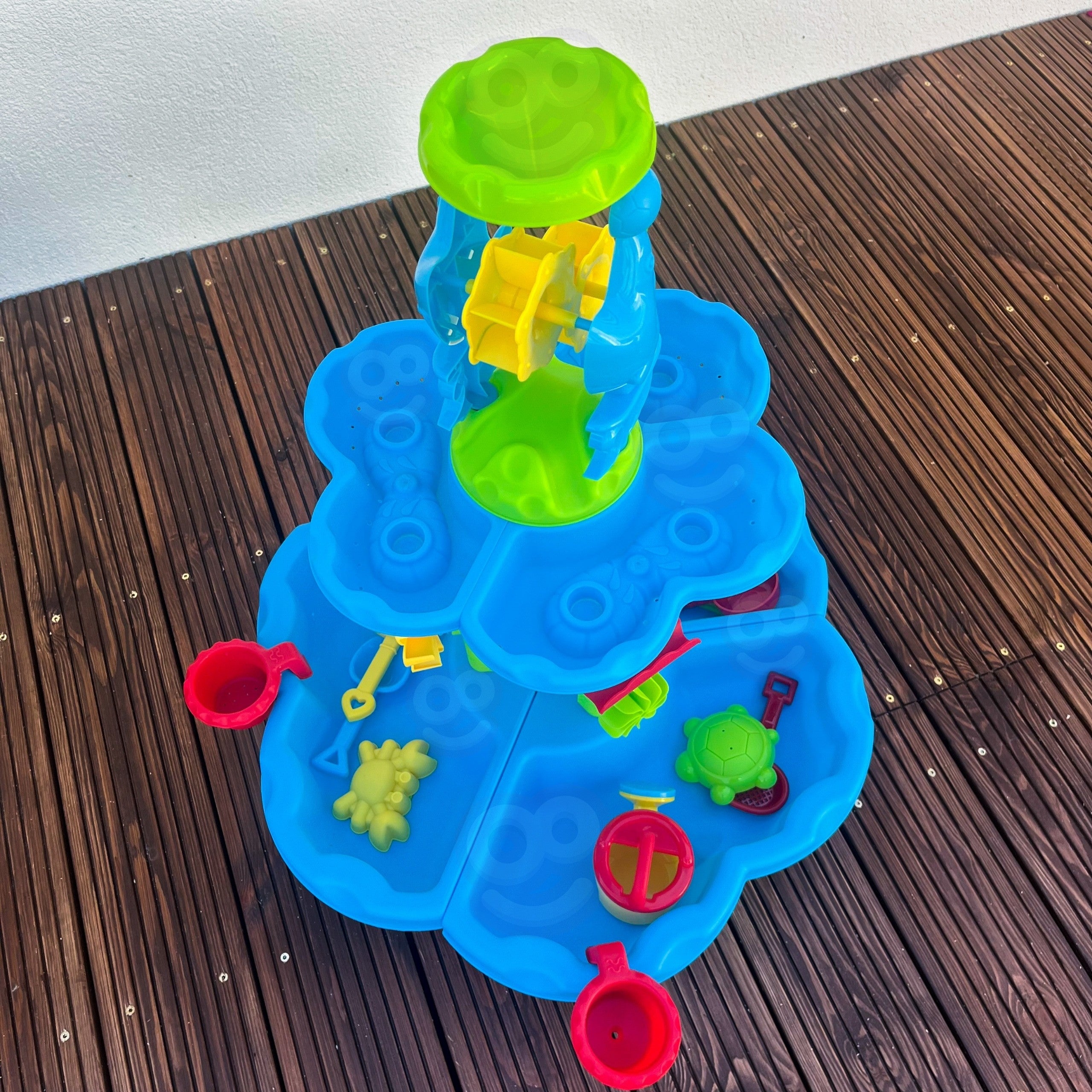 Woopie Table à Eau 2 En 1 Bac À Sable Fontaine Xxl Aquapark Avec Dauphin