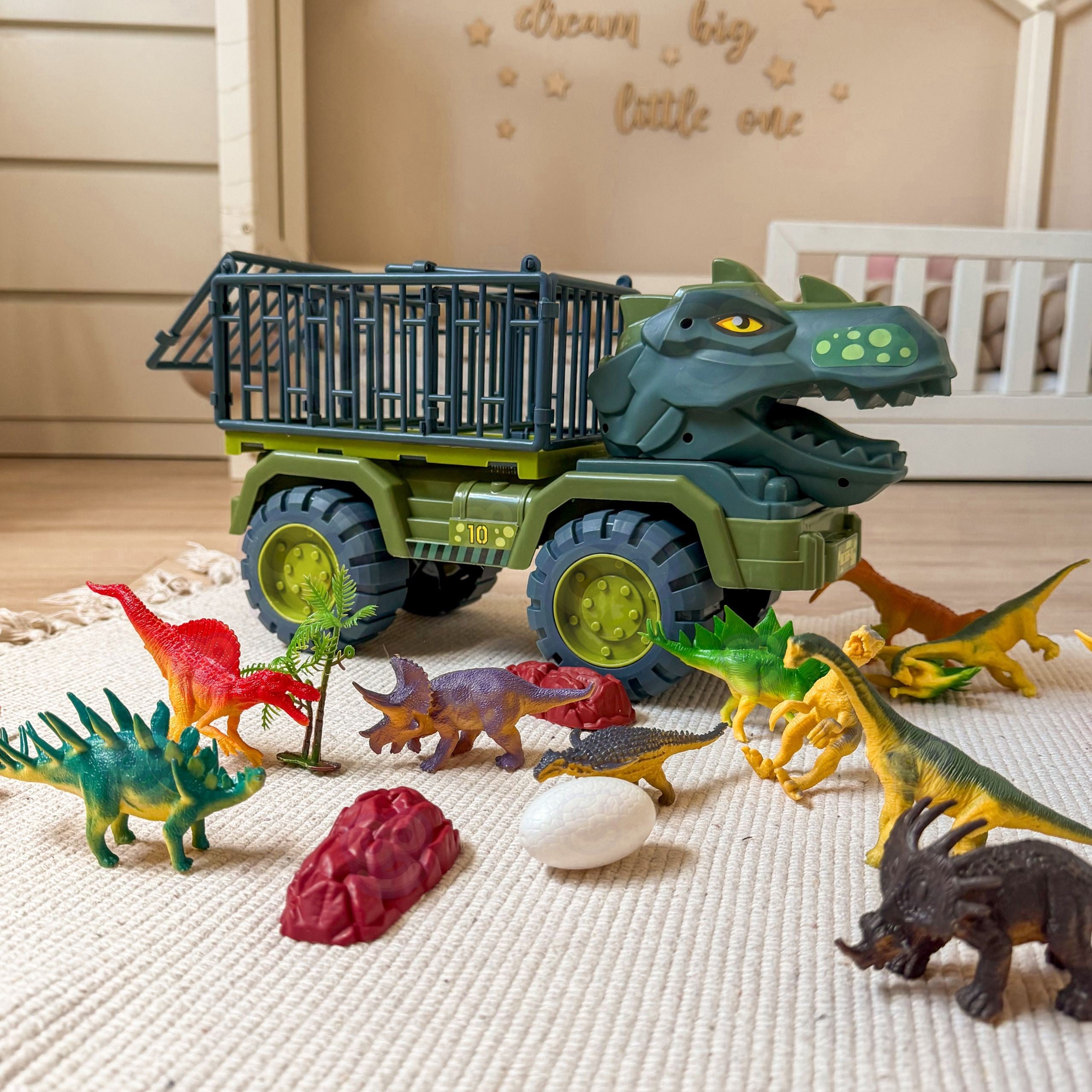 Woopie Dinosaur Truck Transporter figurák