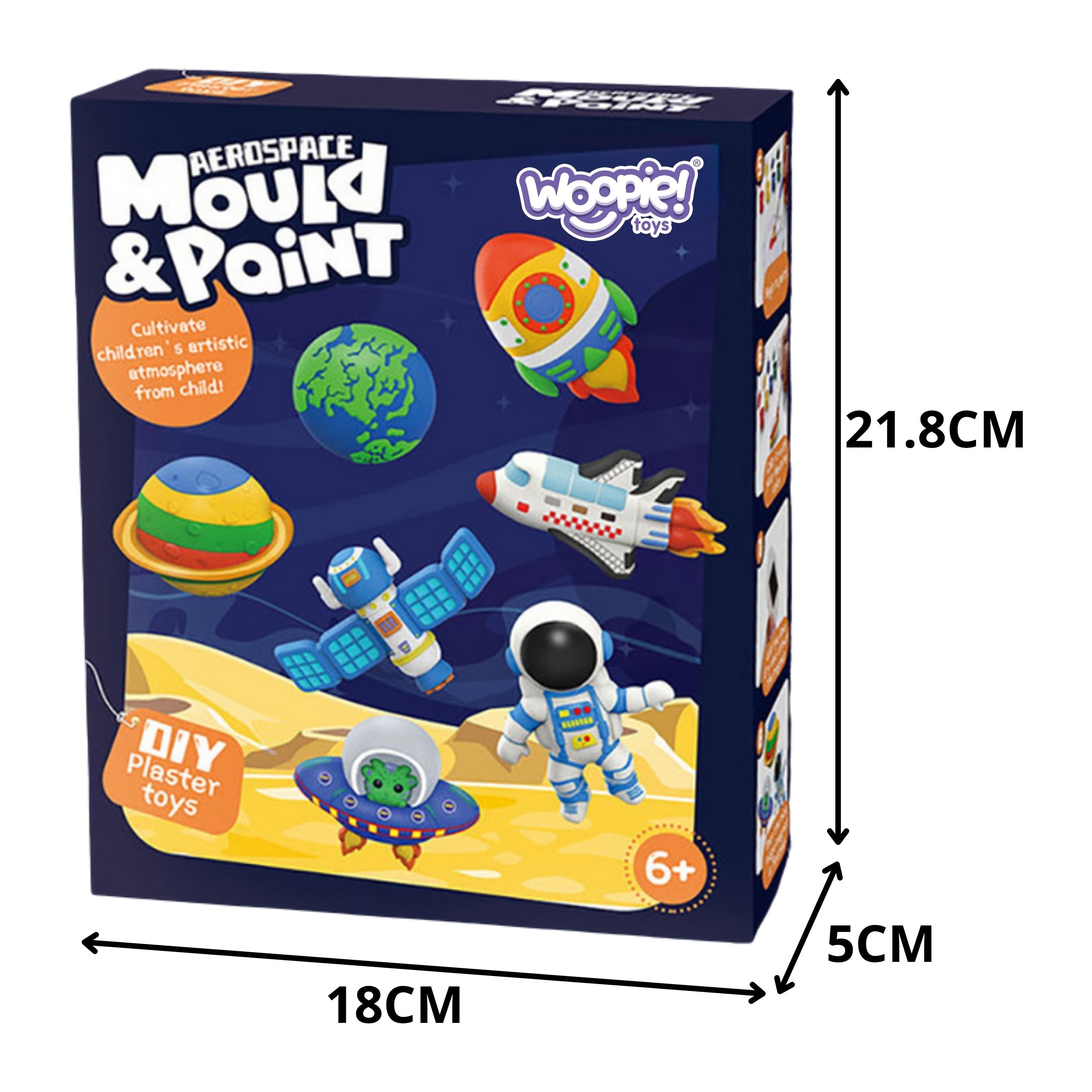 Woopie Diy Paint Craft Kit Gipsfiguren herstellen und bemalen – Space Kit